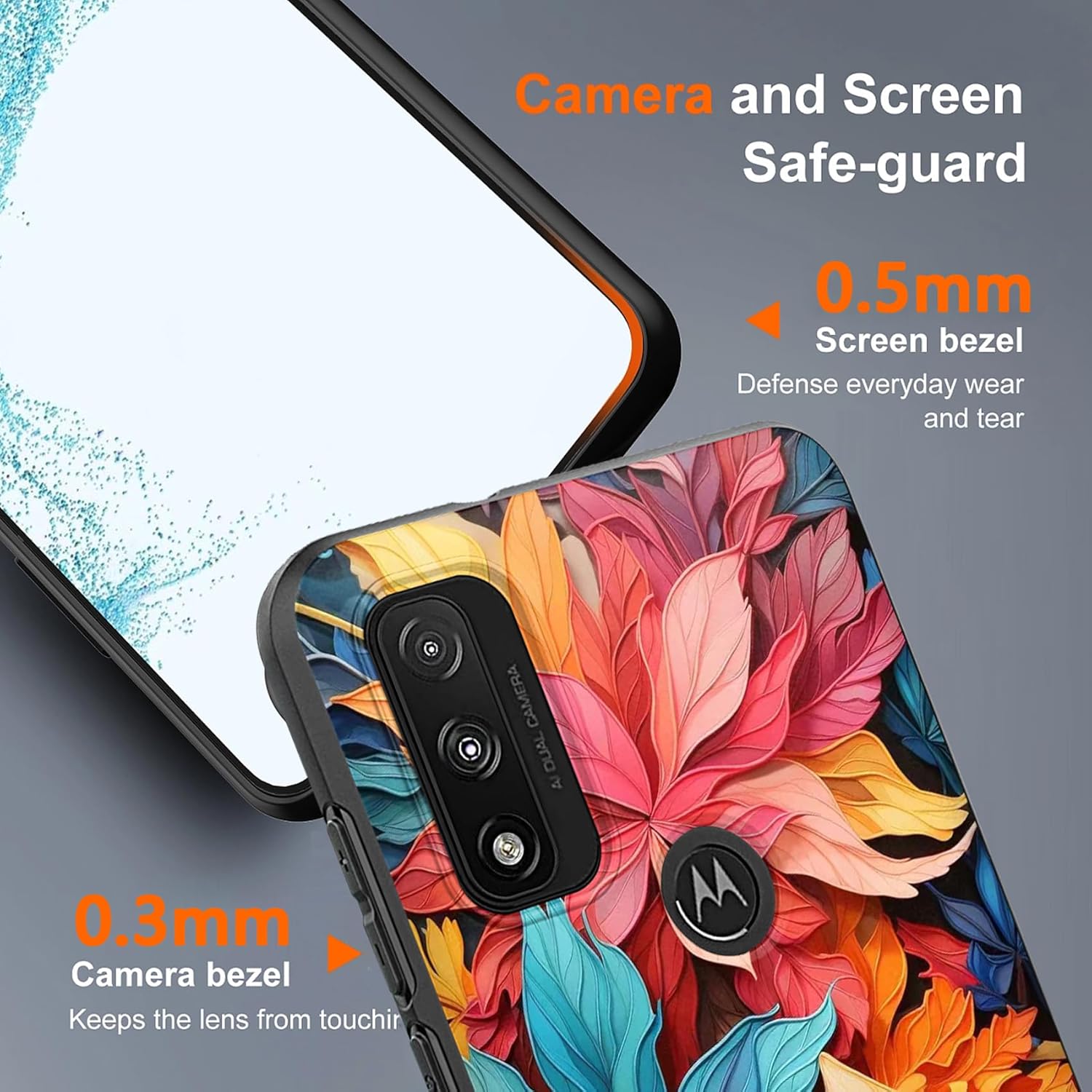 Funda para Moto G Play 2023, Moto G Pure, TPU delgada de goma de silicona flexible, funda protectora suave para Motorola Moto G Play 2023  Moto G