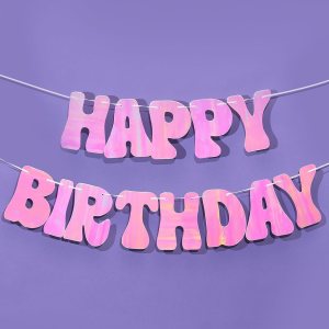 HOUSE OF PARTY Cartel de feliz cumpleaños Cartel de letras de feliz cumpleaños iridiscentes de color rosa iridiscente de 6 pies Fondo colgante de HOUSE OF PARTY Cartel de feliz cumpleaños Cartel de letras de feliz cumpleaños iridiscentes de color rosa iridiscente de 6 pies Fondo colgante de