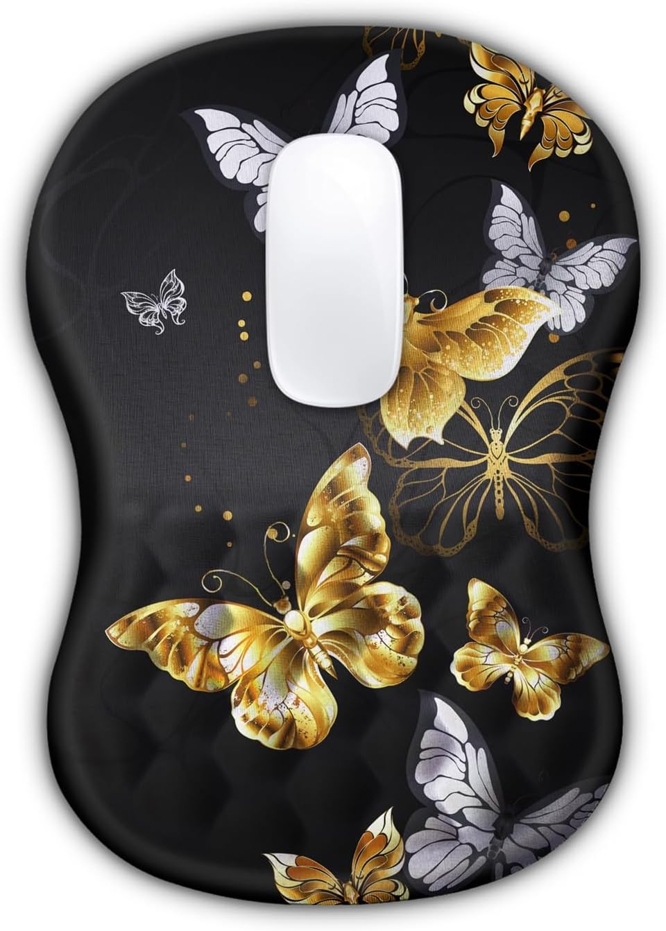KUOSGM Alfombrilla de mouse ergonómica con soporte de muñeca con punto de masaje, cómoda alfombrilla de mouse para computadora portátil, alfombrilla