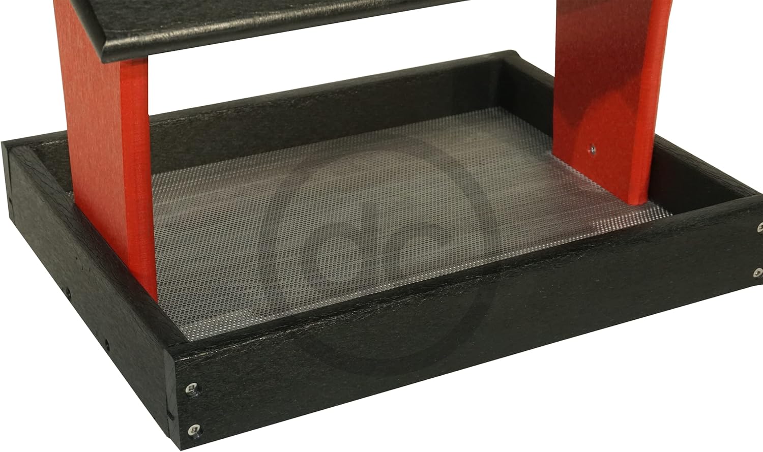 DutchCrafters Fly by – Comedero de plástico de polietileno para pájaros con techo cubierto para pájaros silvestres, duradero, para todo tipo de