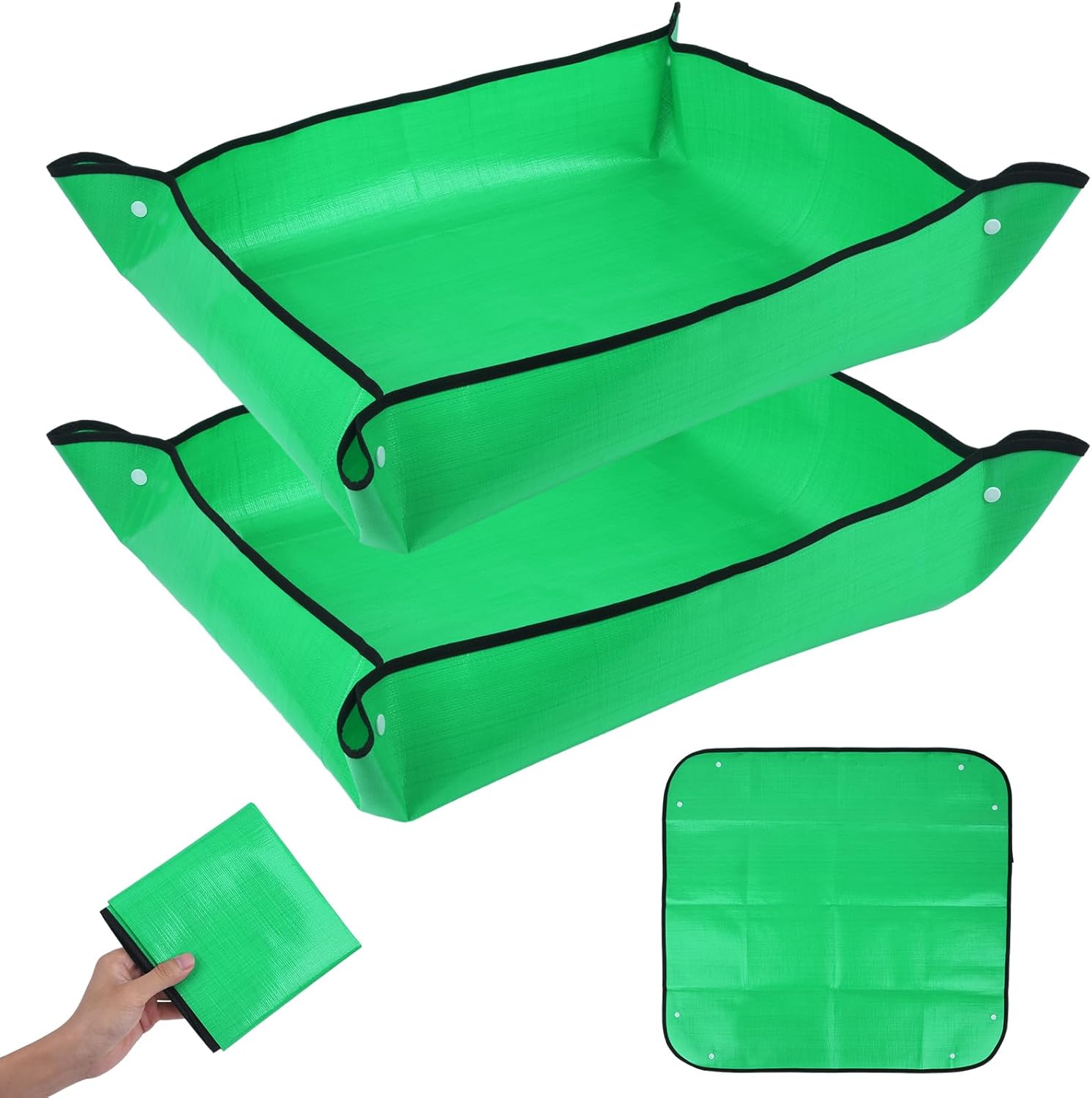 Tapete de jardinería portátil de polietileno para trasplante de plantas, impermeable, tapete de trasplante para suculentas, tapete de jardinería