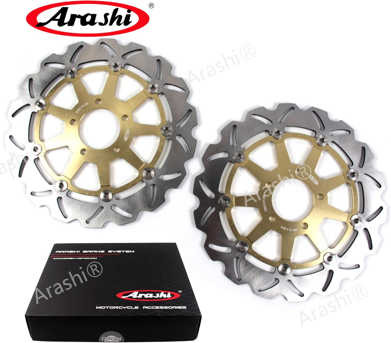 Arashi Rotores de discos de freno delanteros y traseros para Suzuki GSXR 1000 2001 2002 K1 K2 Accesorios de repuesto para motocicleta GSX R 1000