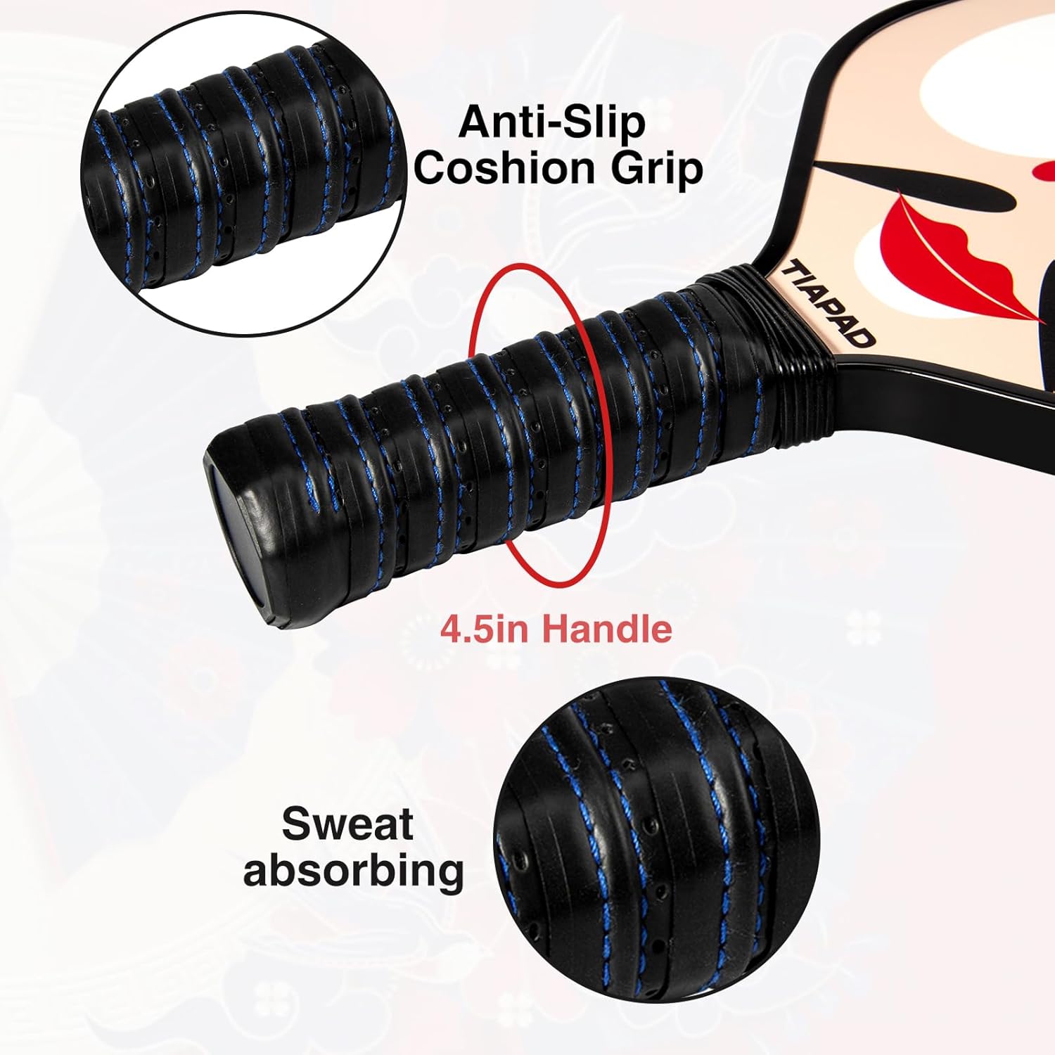 Pickleball Paddles Set of 2, Pickle Ball Rackets 2 Pack,Carbon Fiber, Lightweight with Carrying Bag for Men Women Beginners Professionals