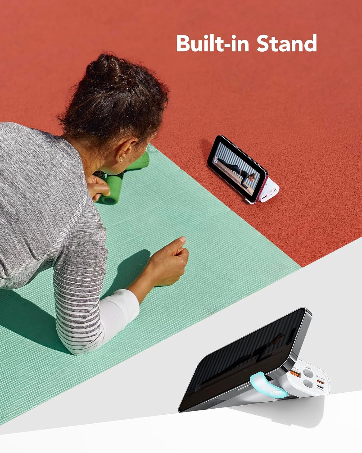 Cargador portátil para Apple Watch y iPhone, batería externa de 10000 mAh, 20 W PD de carga rápida, compatible con Apple Watch Series