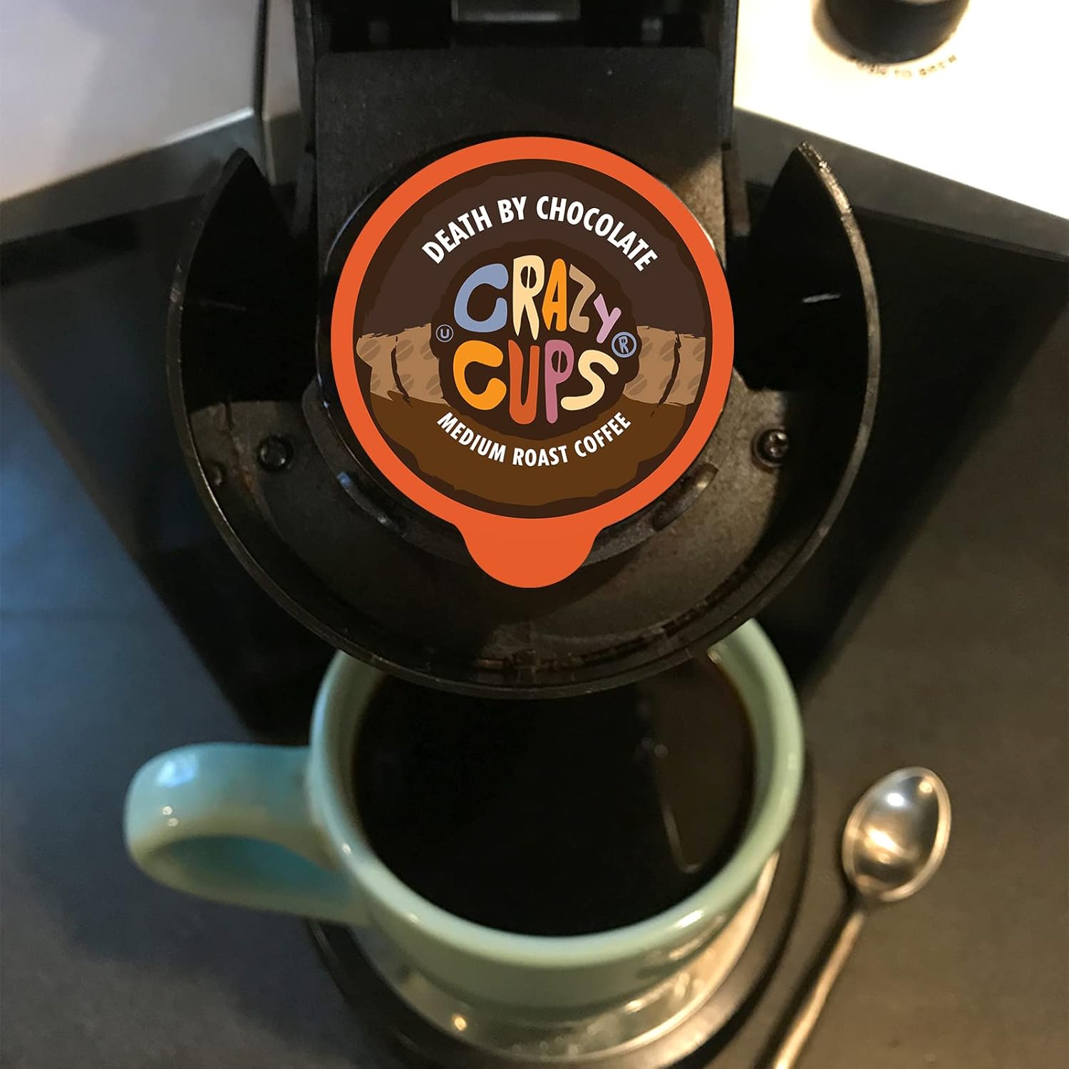 Crazy Cups Caja de regalo de café saborizado para festividades, café saborizado surtido para máquinas Keurig K-Cup, café de tostado medio en