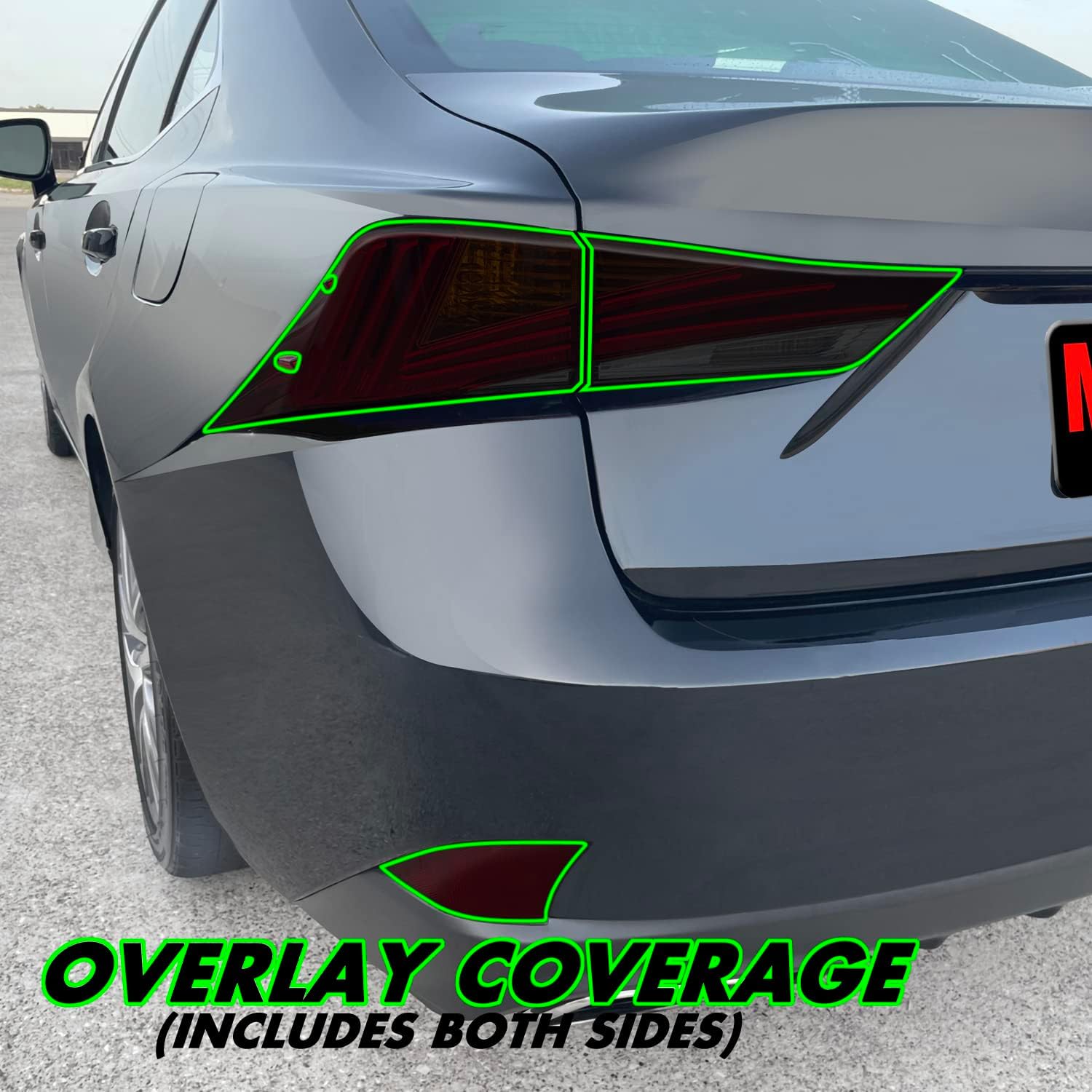 SlickMod Tinte de humo de vinilo precortado para Lexus 2017-2020 es luz trasera 200t 300 350 (20% humo oscuro, 1. luz trasera)