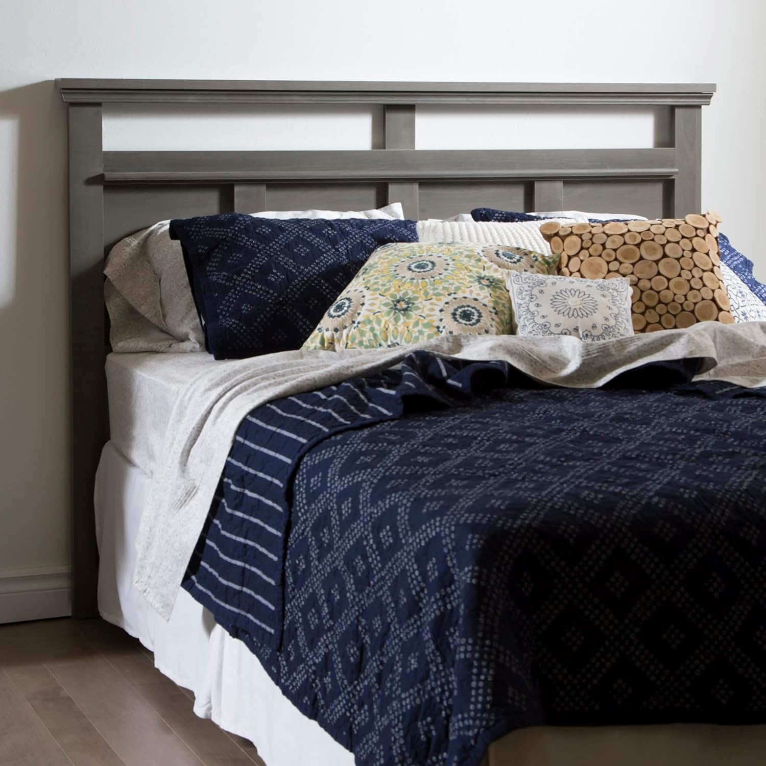 Cabecero South Shore, colección Versa, para camas de tamaño queen, color roble dorado, Madera