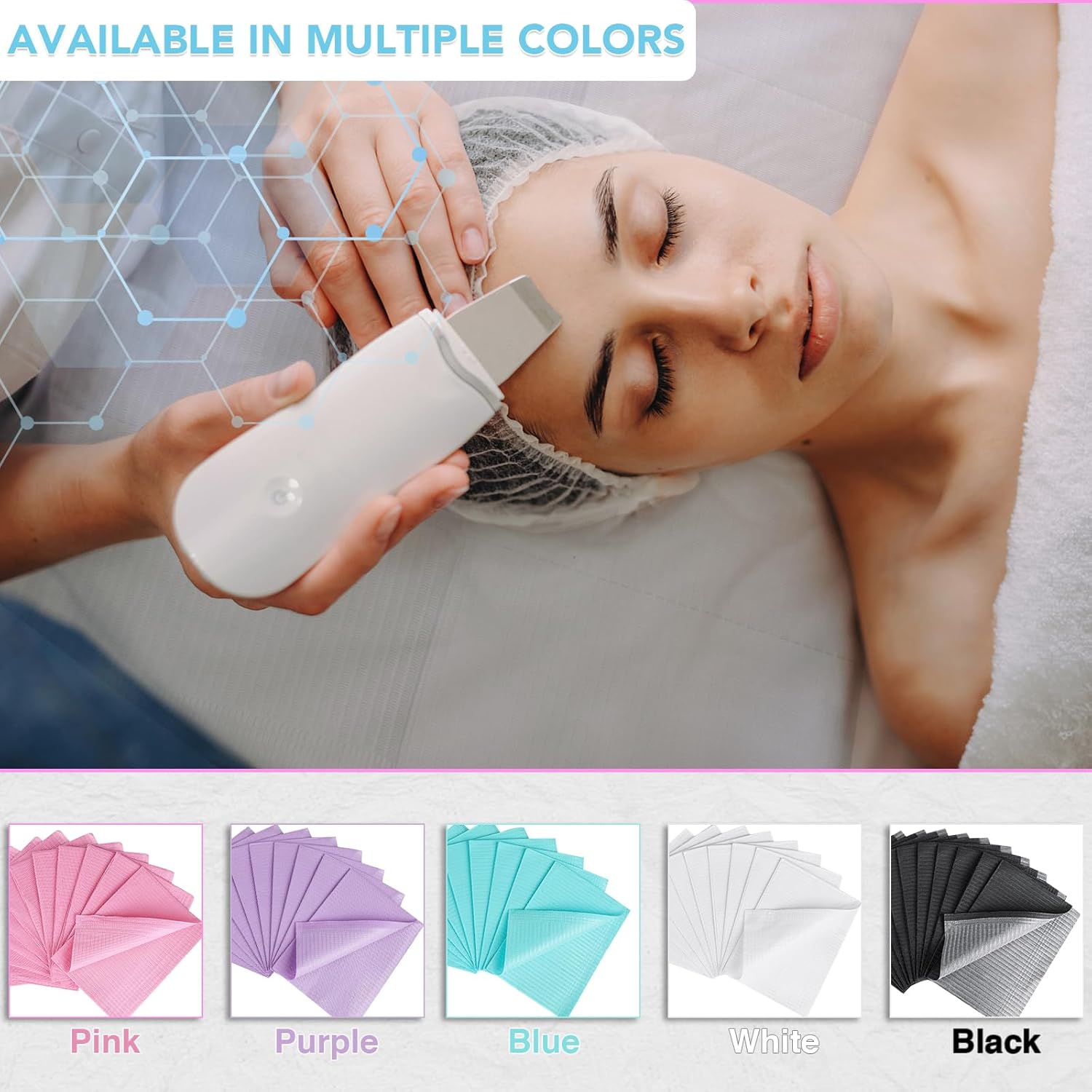 Paquete de 80 baberos dentales desechables de 13 x 18 pulgadas, 3 capas impermeables, para salón de uñas, clínica dental, alimentación, tienda de