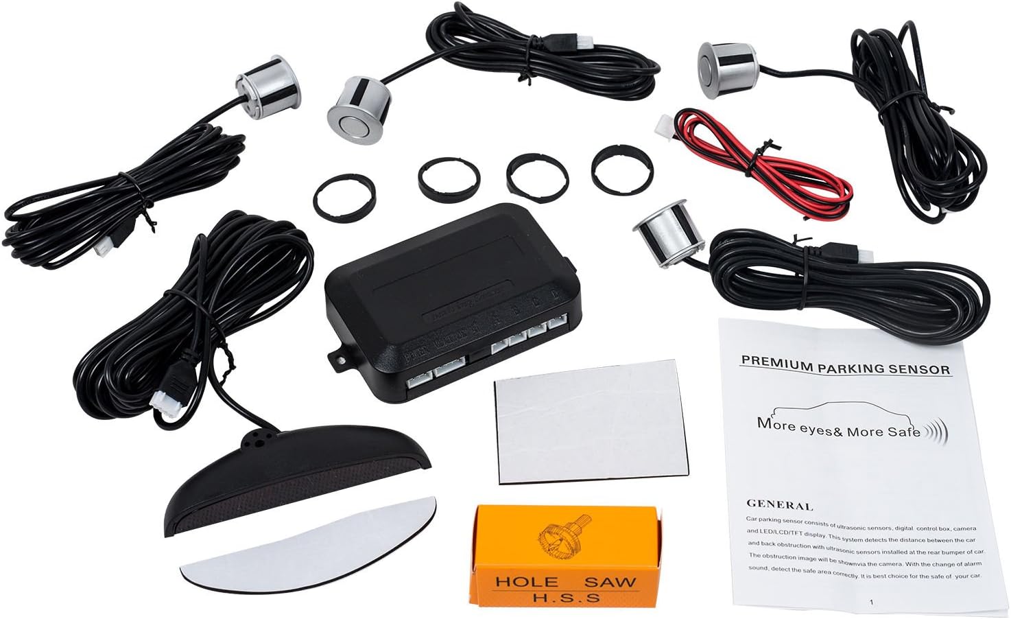 Sistema de radar de respaldo inverso para automóvil, pantalla LED MASO asistentes de estacionamiento, doble CPU, sensor de radar de estacionamiento