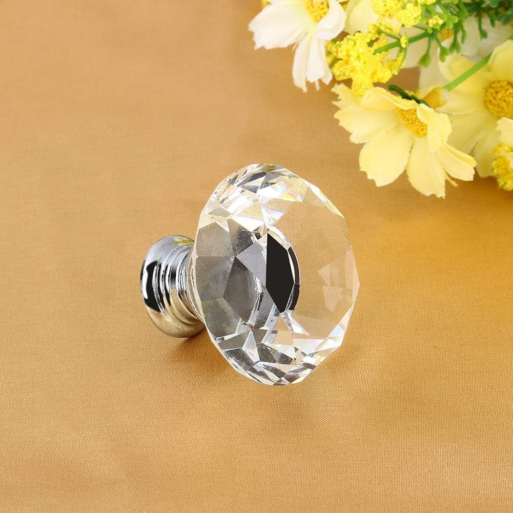Fydun 8Pcs 40mm S Cabinet Knob Drawer Pull for Cupboard Kitchen and Bathroom Cabinets Home Accessories