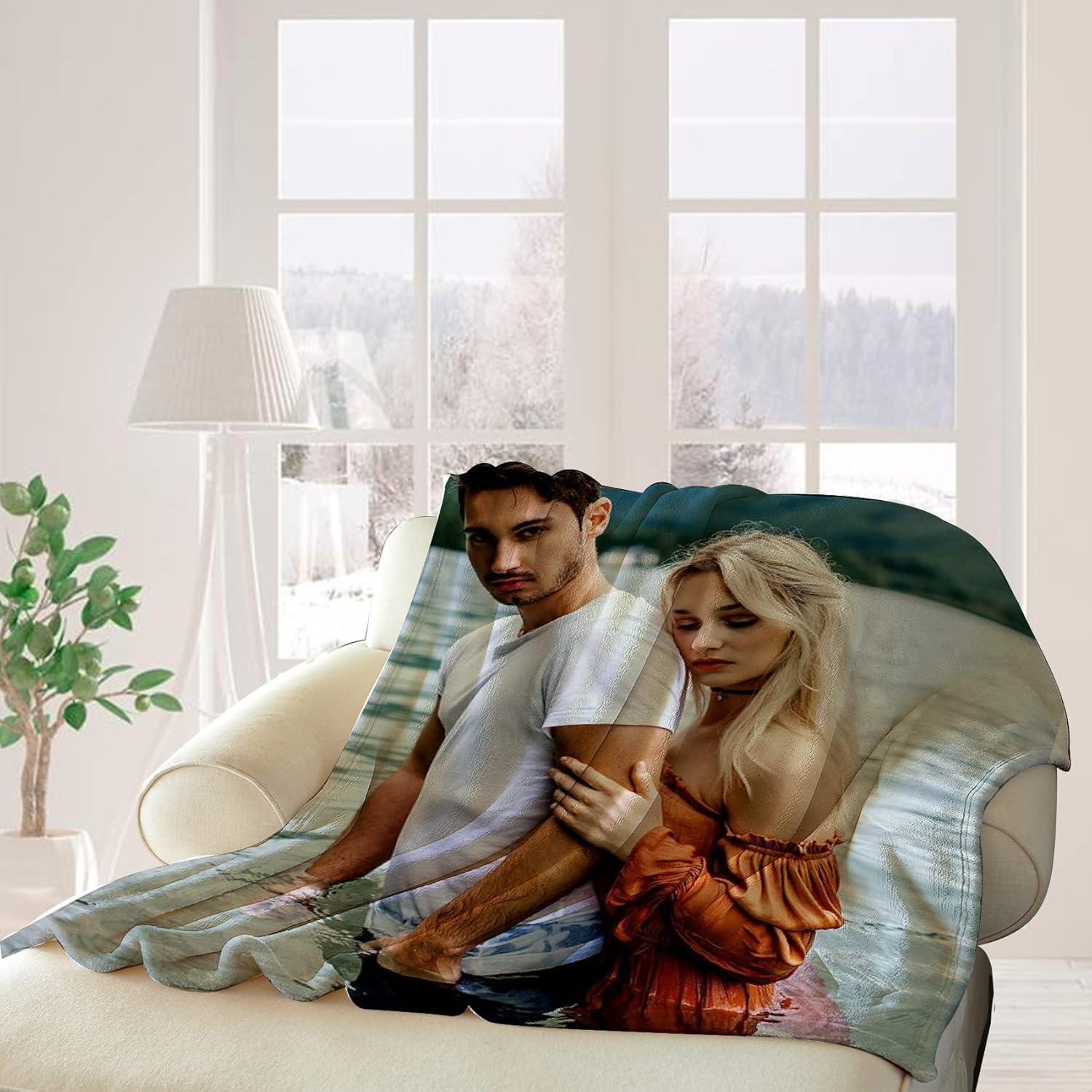 Manta personalizada, mantas personalizadas con fotos, regalos personalizados para parejas, manta de Navidad, regalos personalizados para Navidad,