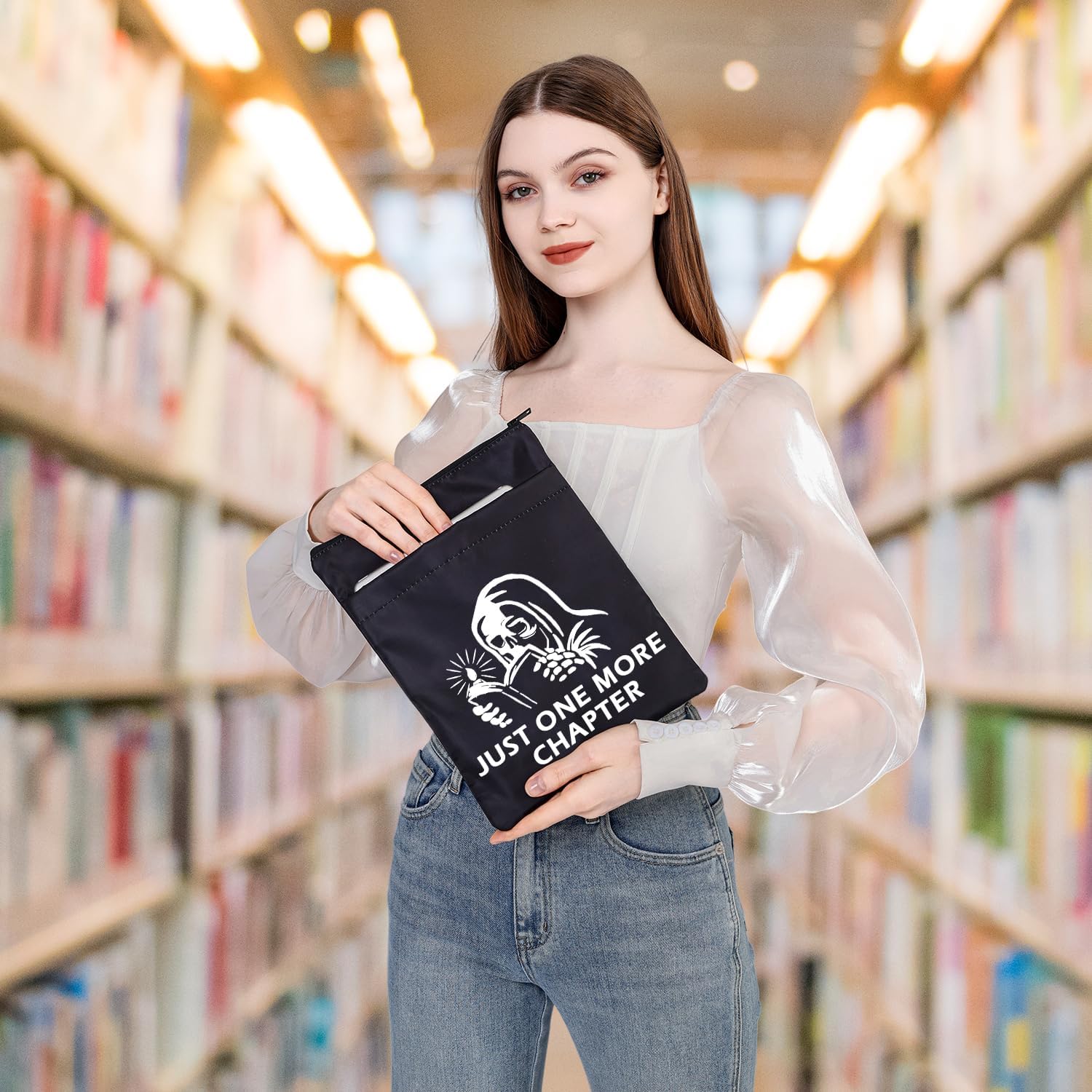 BDPWSS Just One More Chapter – Libro de regalo para amantes de los libros, regalo de lectura de esqueleto, divertido regalo para lectores ratones de