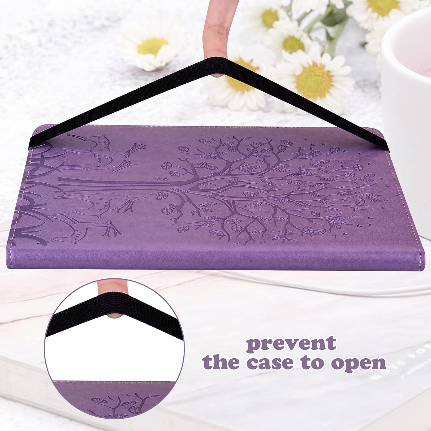 Funda para Xiaomi Redmi Pad 10.61 Pulgadas 2022, Diseño En Relieve Deer&Tree PU Funda De Cuero Con Soporte Para Pluma Banda Elástica Para Redmi Pad
