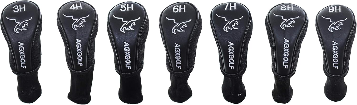 AGX Tour XS Juego completo de planchas híbridas para hombre, acero inoxidable 3-9, edición de grafito, senior, regular o rígido Cadete, longitud