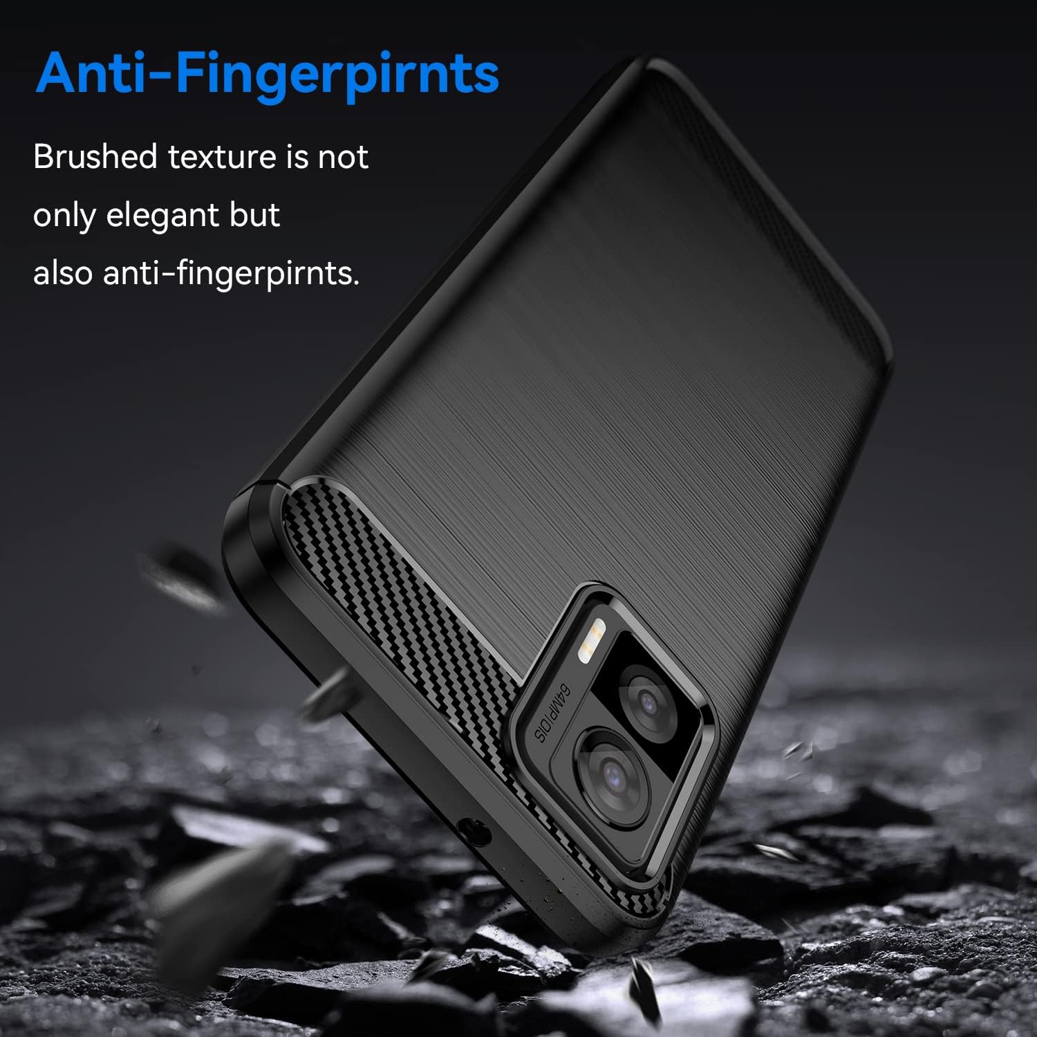 Funda delgada para Motorola Edge 30 Neo, diseño de moda de fibra de carbono suave con grado militar a prueba de golpes y protección de lente de