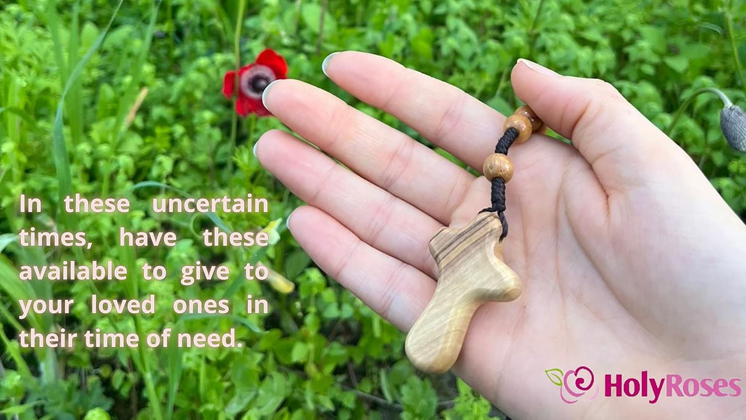 Rosario de cuerda anglicana con cruz de comodidad, producto genuino de alta calidad HJW – Cuentas de oración cristianas diseñadas exclusivamente