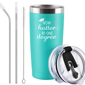Qtencas Regalos de graduación, vaso de viaje Now Hotter by One Degree de viaje, regalos de Navidad de graduación para graduados de doctorado, Qtencas Regalos de graduación, vaso de viaje Now Hotter by One Degree de viaje, regalos de Navidad de graduación para graduados de doctorado,