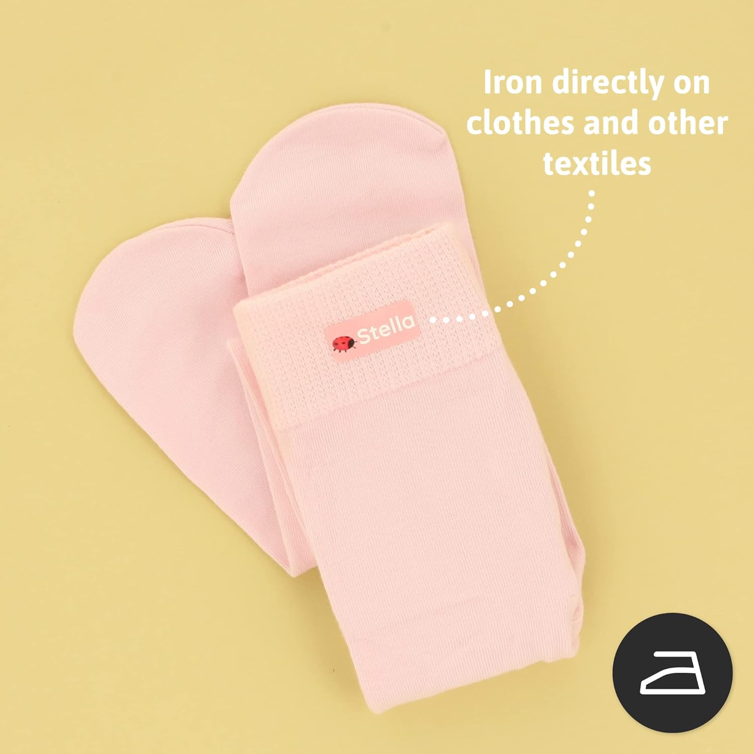 Etiquetas termoadhesivas con nombre para ropa (120 unidades, 1.2 x 0.5 pulgadas) – Etiquetas personalizables para ropa, seguras para la ropa sucia y