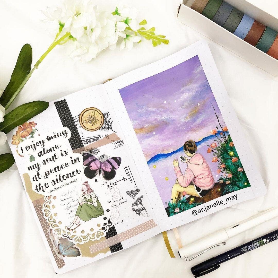 Cuaderno punteado con cuadrícula de puntos, colección Zodiac A5, tapa dura, 160 páginas, tamaño 5.7 x 8.2 pulgadas, papel de bambú de 6.32 ozyd,
