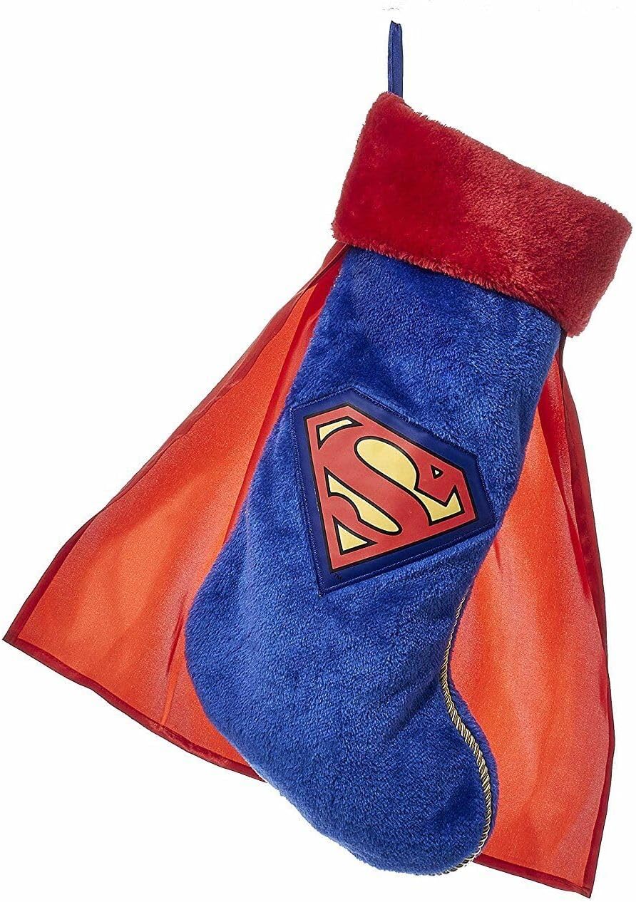 DC Comics Superman – Medias de 19 pulgadas con apliques de capa, Multi color