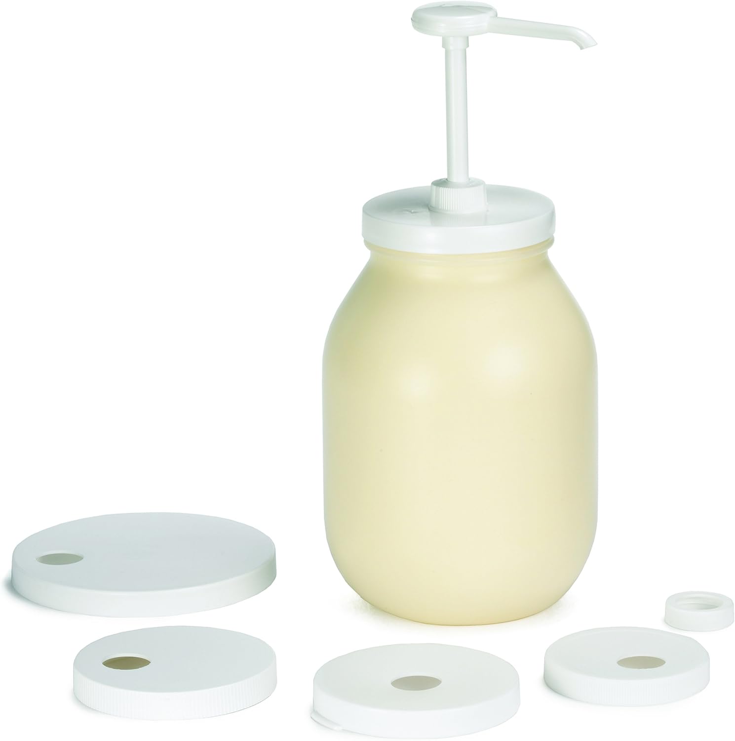 Tablecraft Kit de bomba de condimentos económicos 6 piezas, blanco