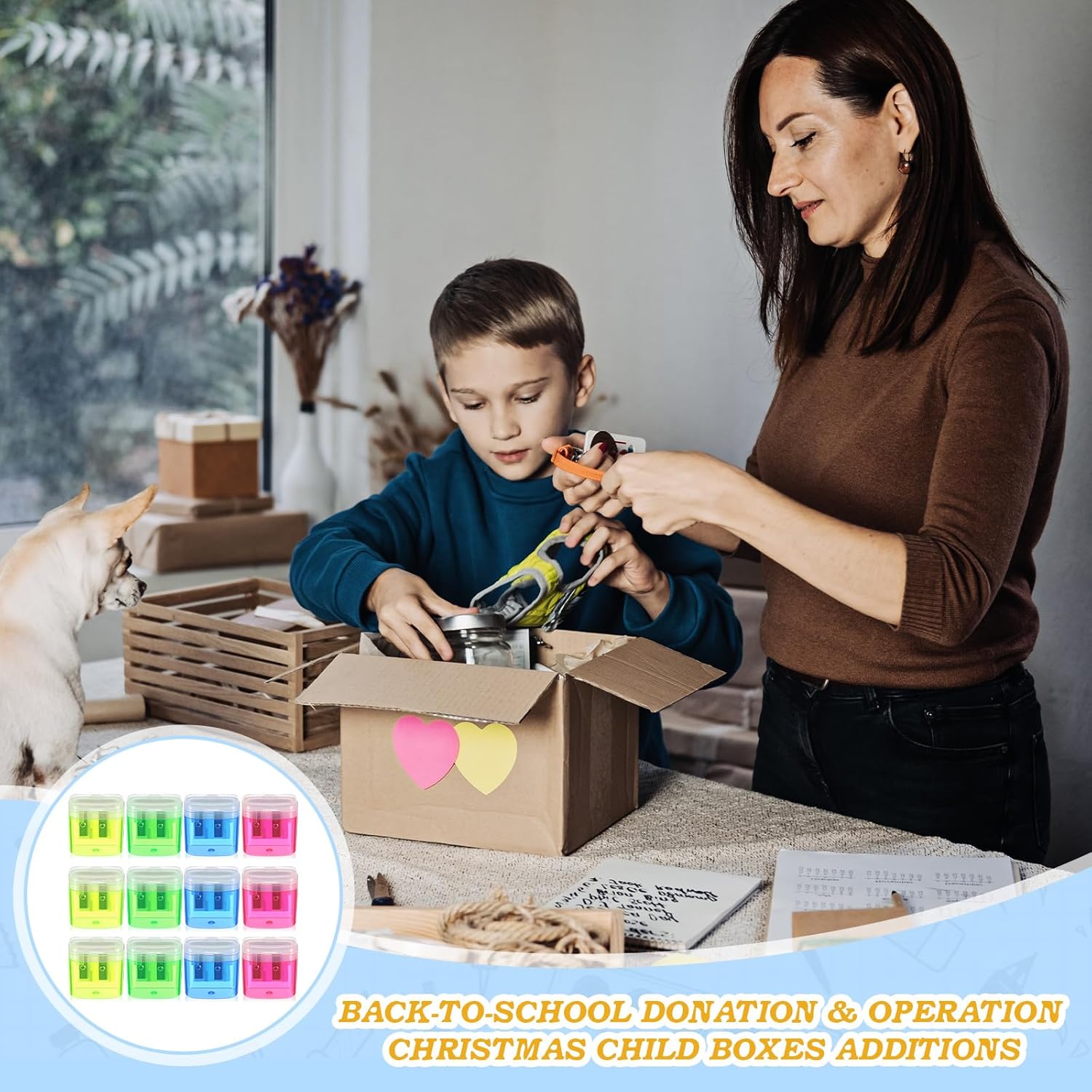 Lincia 12 sacapuntas de colores para niños, manuales a granel de doble agujero, sacapuntas compacto portátil de mano para niños, adultos,