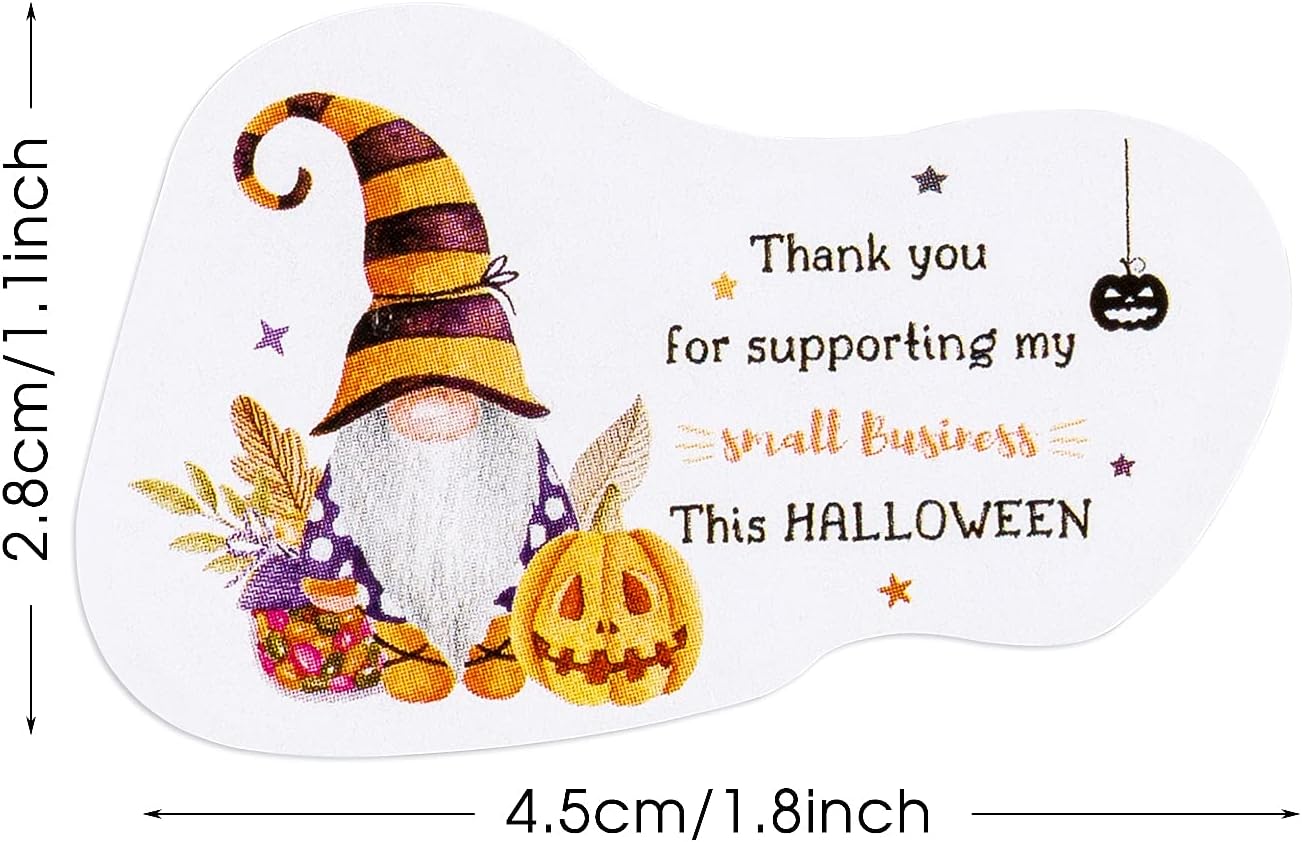 Thank You for Supporting My Small Business This Halloween, Thank You Stickers Labels Happy Mail Shipping Stickers para sobres de Halloween, correos,