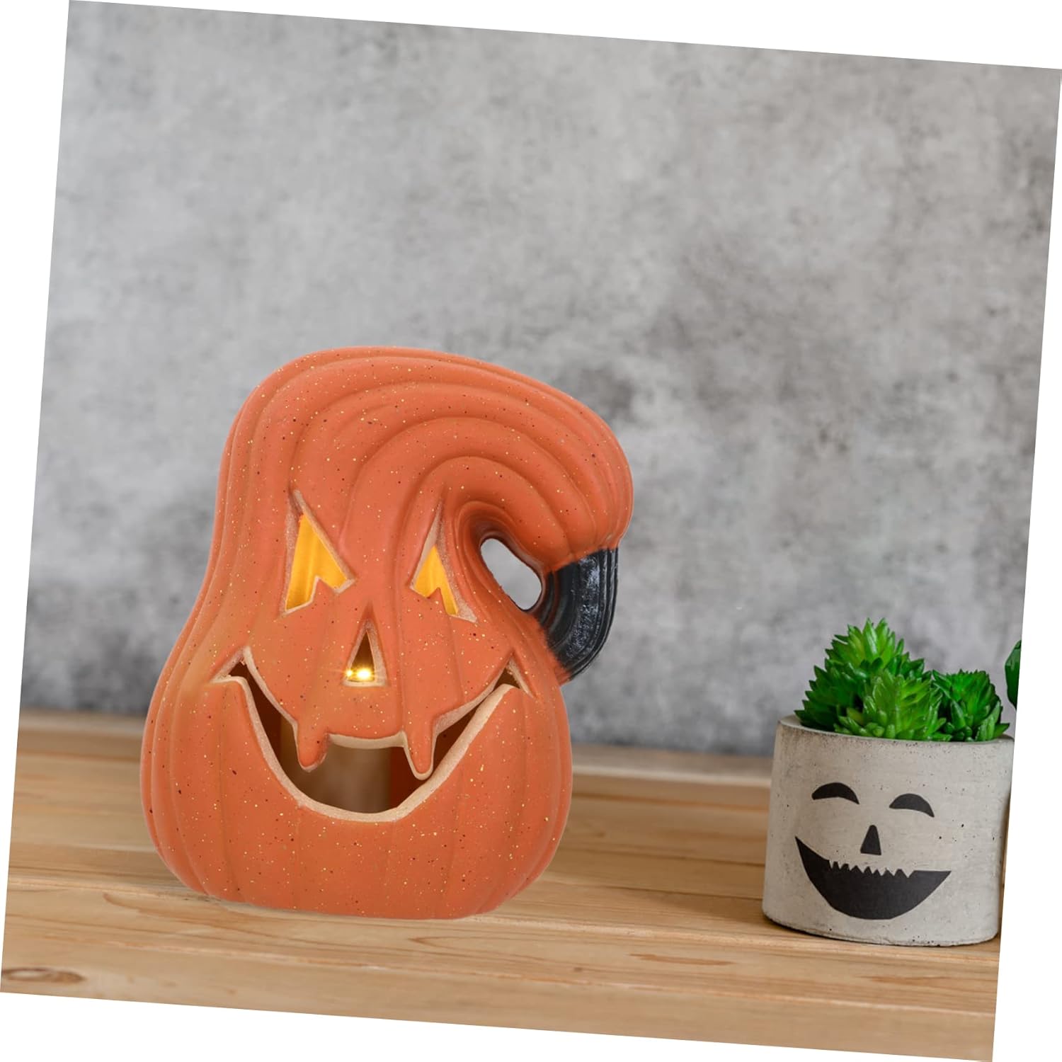 DOITOOL Adorno de linterna de calabaza para decoración al aire libre, decoración de casa para el hogar, decoración para Halloween, luz de calabaza