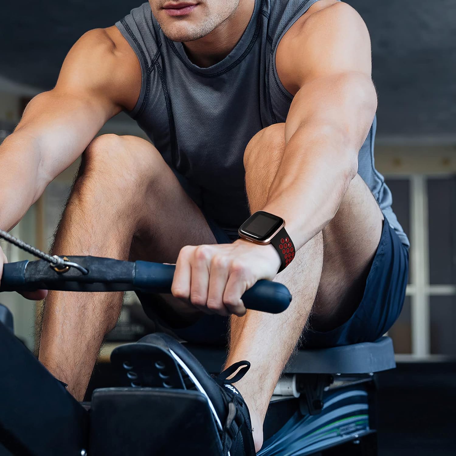 Witzon Bandas deportivas compatibles con Fitbit Versa 2VersaVersa Lite para mujeres y hombres, pulseras de repuesto de silicona transpirable para