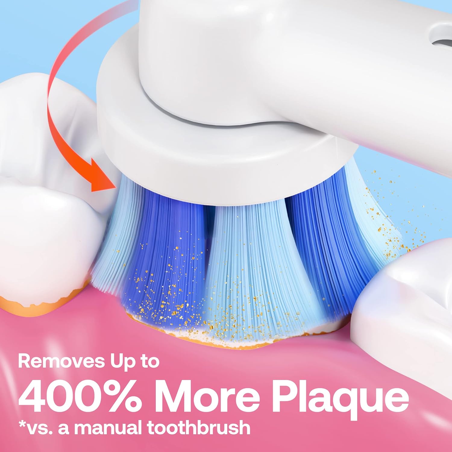 Bitvae Paquete de cepillos de dientes eléctricos ultrasónicos y giratorios para adultos y niños, cepillos de dientes recargables sónicos aceptados