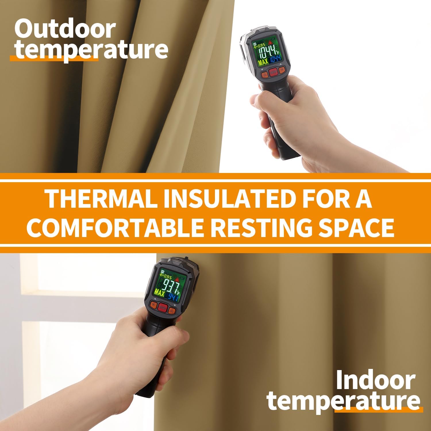 YoungsTex Cortinas opacas para dormitorio, con aislamiento térmico y ojales, cortinas de oscurecimiento y reducción de ruido para sala de estar, 2