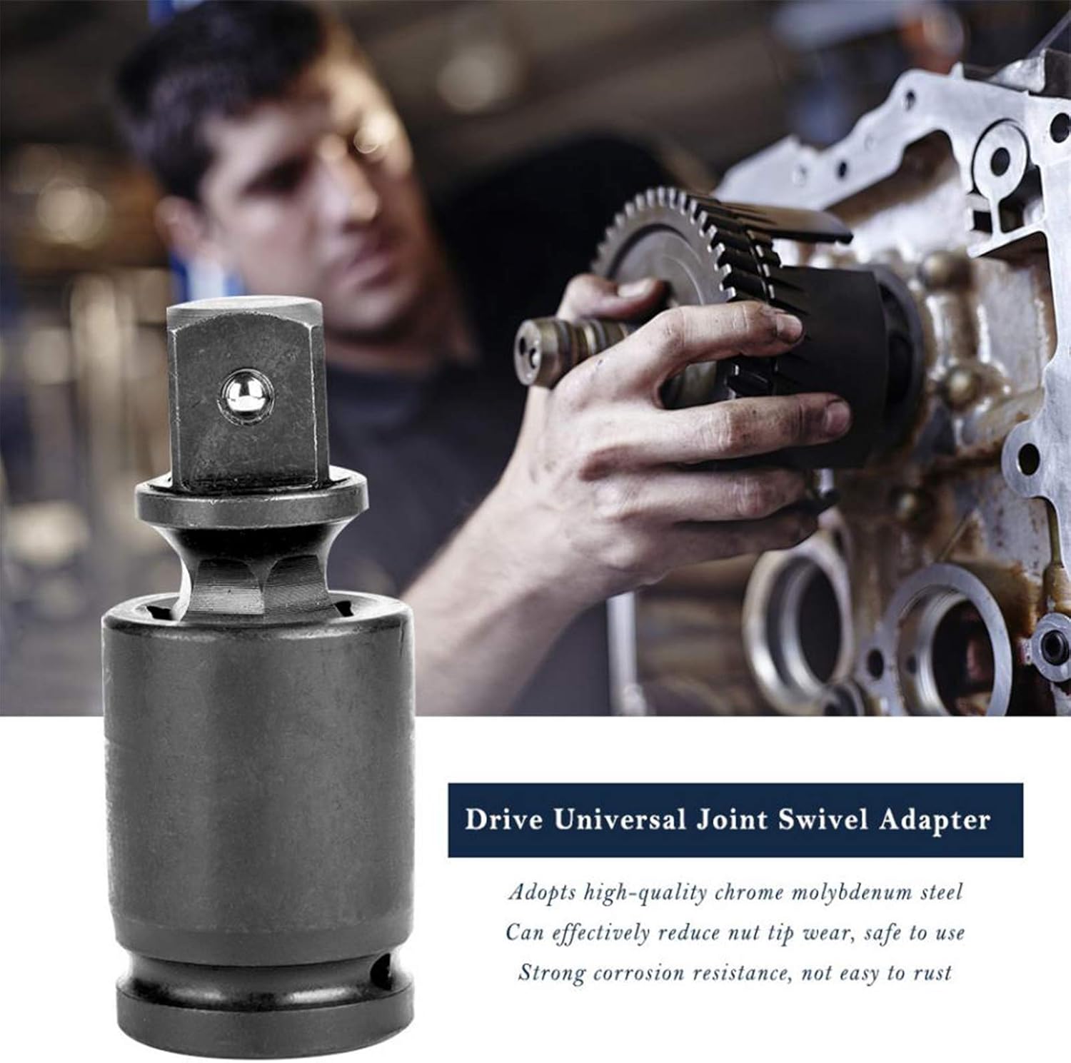 Zócalo de impacto profundo 34 ” adaptador giratorio oscilante universal de impacto articulado – métrico, 1 unidad