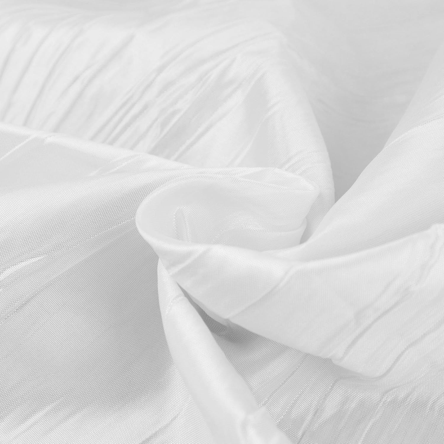 Efavormart – Perno de tela de tafetán arrugado de acordeón blanco de 54 x 10 yardas para decoración de bodas, fiestas de cumpleaños, bailes, eventos