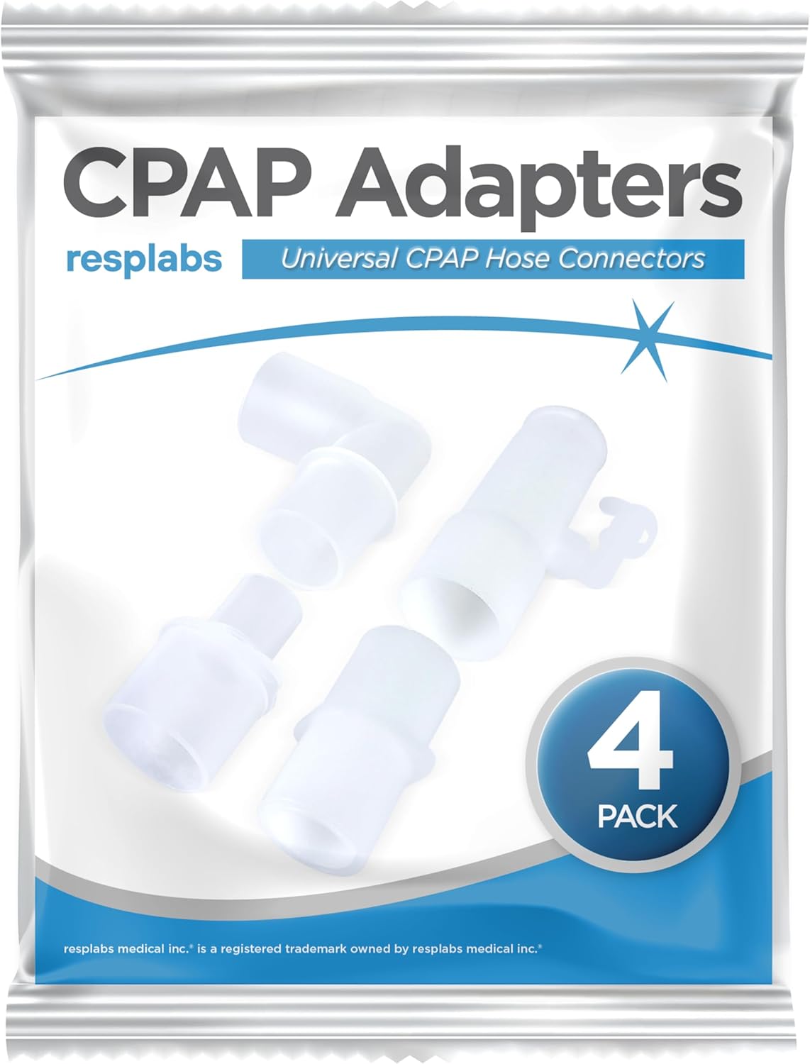 resplabs – Adaptadores y conectores CPAP, incluye extensor y conector universal de manguera CPAP, adaptador de enriquecimiento O2 y codo compatible