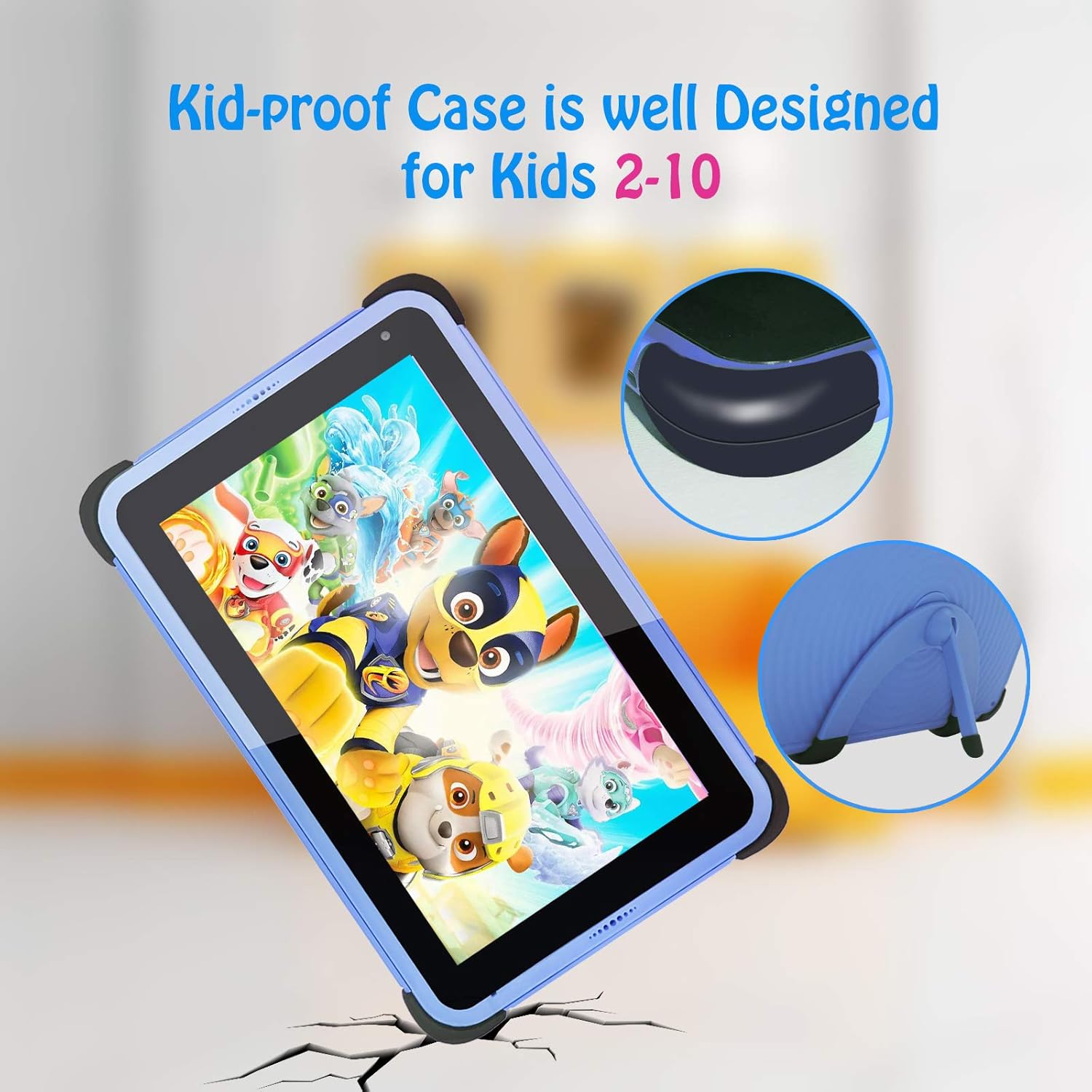CWOWDEFU Tablet infantil de 7 pulgadas, tableta Android WiFi para niños, pantalla IPS HD, 2 GB de RAM 32 GB ROM TF hasta 128 GB, 2 MP+5 MP, control