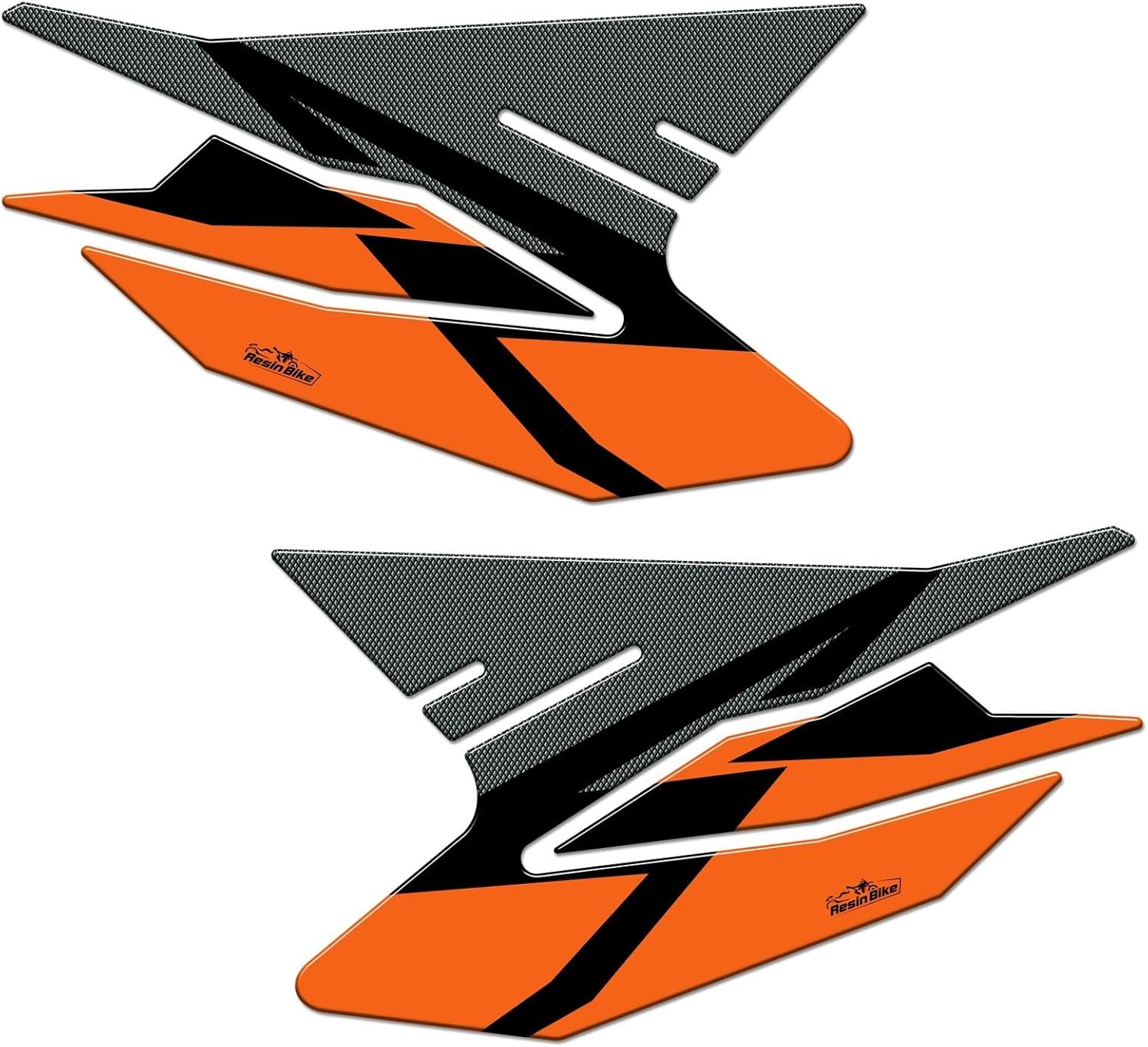 Motorcycle 3D Stickers Compatible with KTM 890 Adventure-R 2021. Side Motorcycle Protections from Impact and Scratches. Pair of Resin Stickers –
