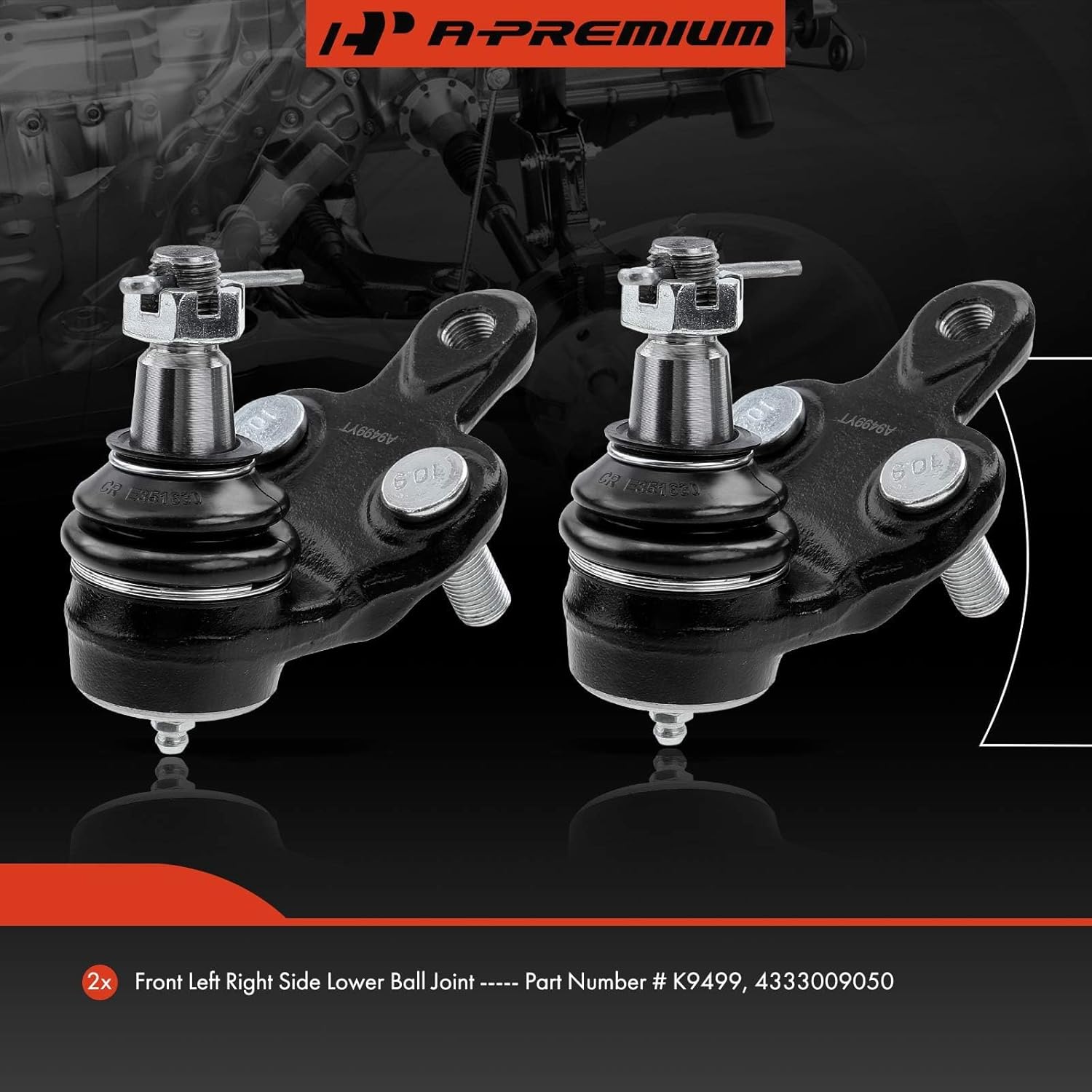 A-Premium 2 rótulas delanteras inferiores compatibles con Toyota Camry 1992-2001, Sienna 1998-2003, Avalon 1995-2004, Solara 1999-2003, Lexus RX300