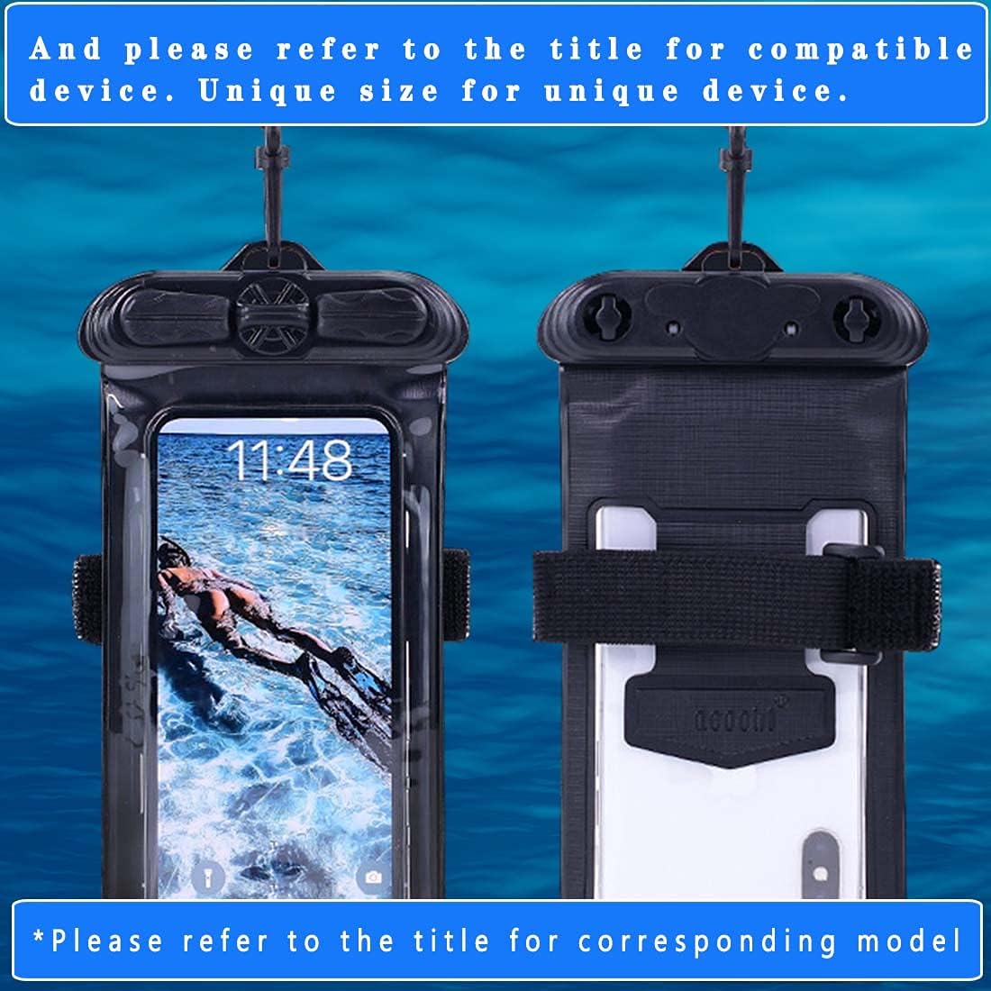 Puccy Funda compatible con Honor X50, bolsa impermeable negra (no película protectora de pantalla)