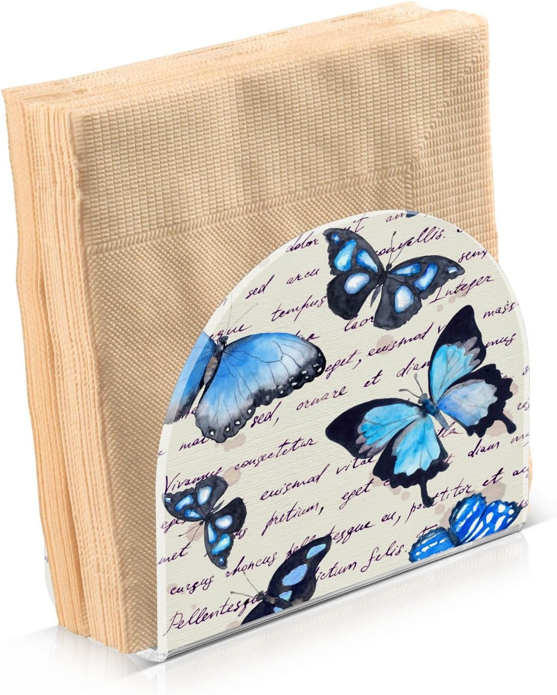 Servilletero de mariposa para mesa, acrílico vertical antideslizante, dispensador de papel de seda independiente para cocina, restaurante, hogar,