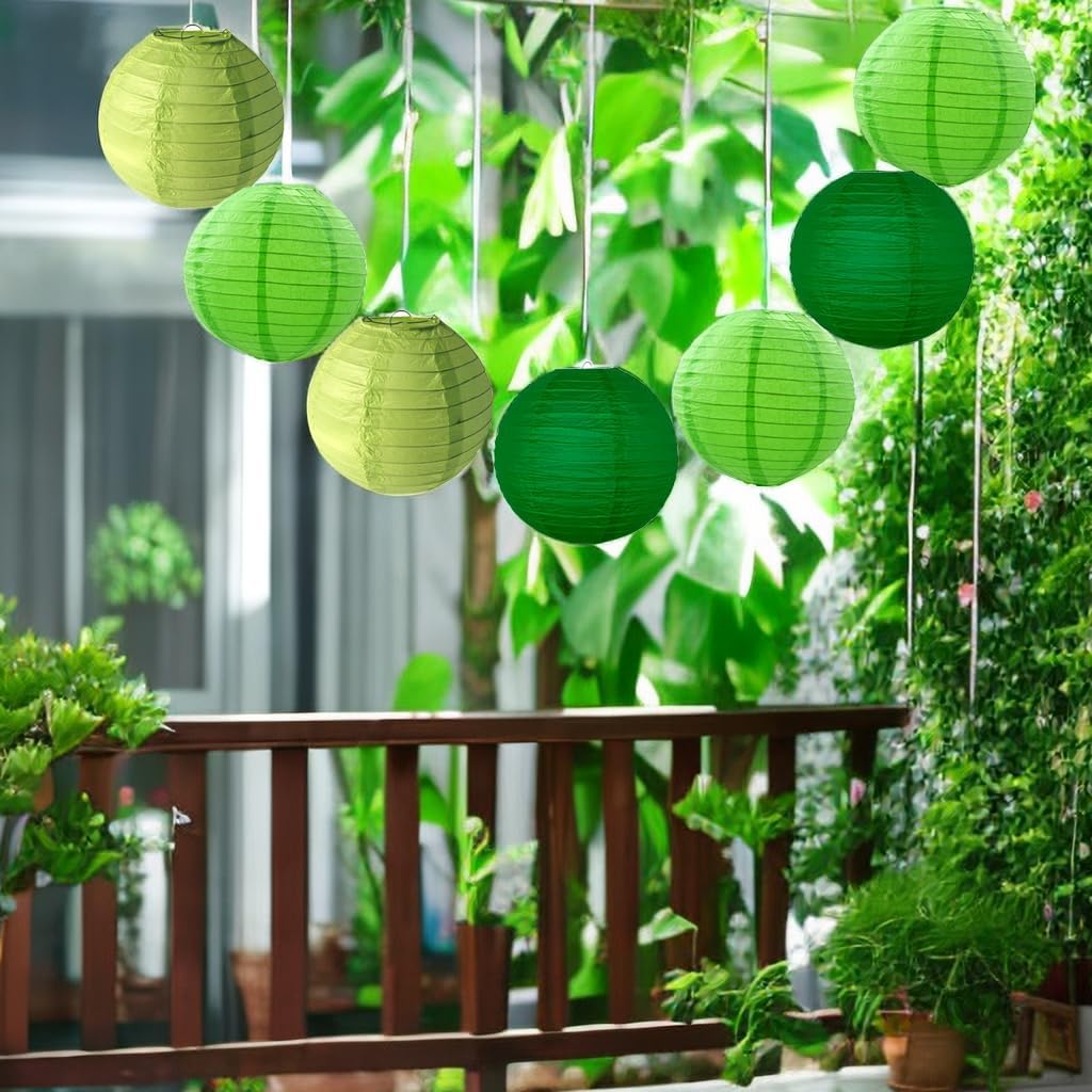 Juego de 7 linternas de papel chinasjaponesas de 12 pulgadas coloridas  Eleva la decoración de tu hogar para celebraciones festivas Navidad, Acción