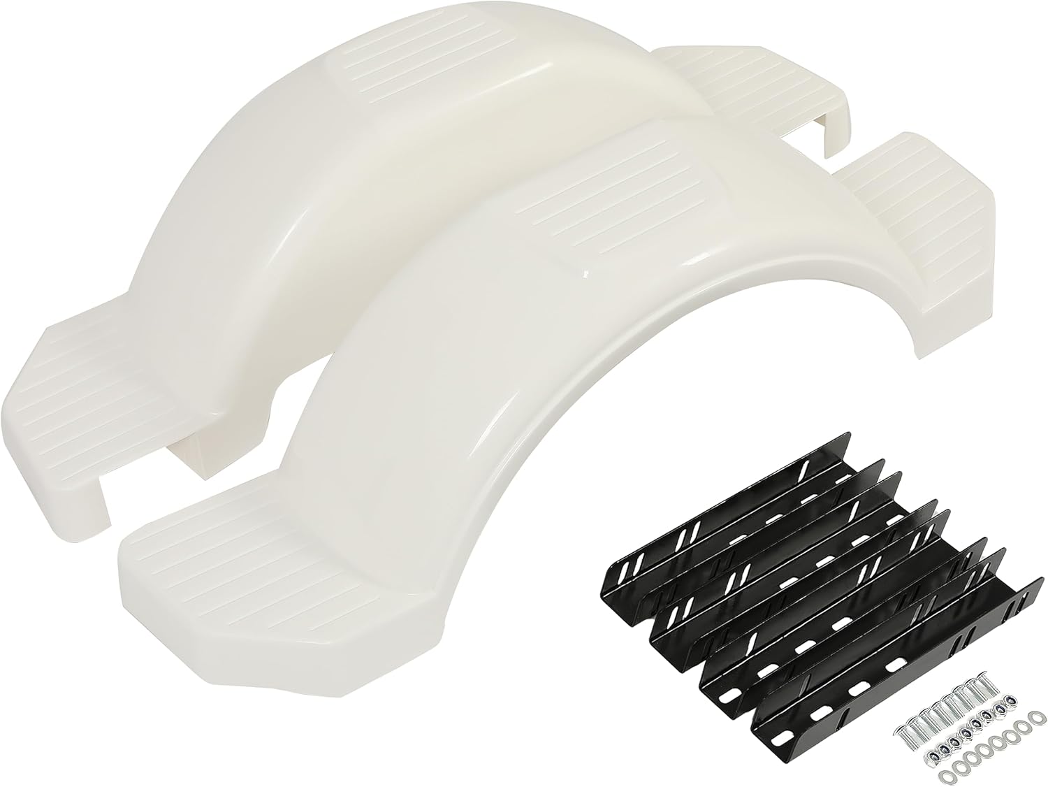 ECOTRIC – 2 guardabarros de un eje único para utilización en remolques de 13 pulgadas y con ruedas y faldón, que es apto para uso en Fulton