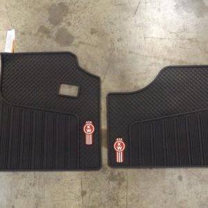 Kenworth Alfombrillas de goma negras WLogo del OEM T680 para 2013-2018 Kenworth Alfombrillas de goma negras WLogo del OEM T680 para 2013-2018