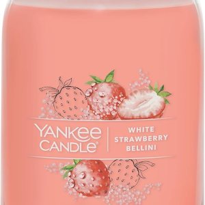 Yankee Candle Signature 1630695 – Veladora distintiva en tarro de tamaño grande de fragancia White Strawberry Bellini Yankee Candle Signature 1630695 – Veladora distintiva en tarro de tamaño grande de fragancia White Strawberry Bellini
