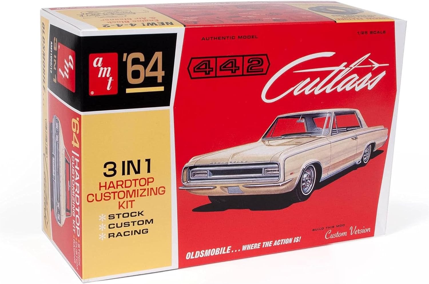 AMT 1964 Olds Cutlass 442 Hardtop 125 Kit de modelo, color de fábrica