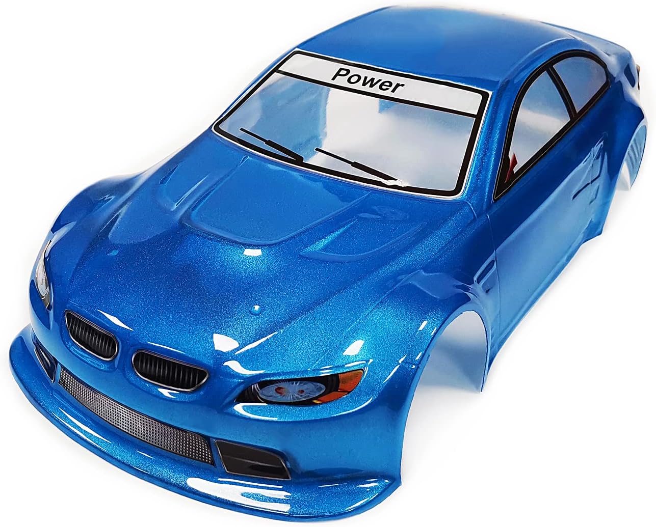 110 Escala E92 Estilo RC LEXAN carcasa de repuesto para Drift Racing Touring On-Road Car Ancho 7.874 in con hoja de calcomanías (azul)