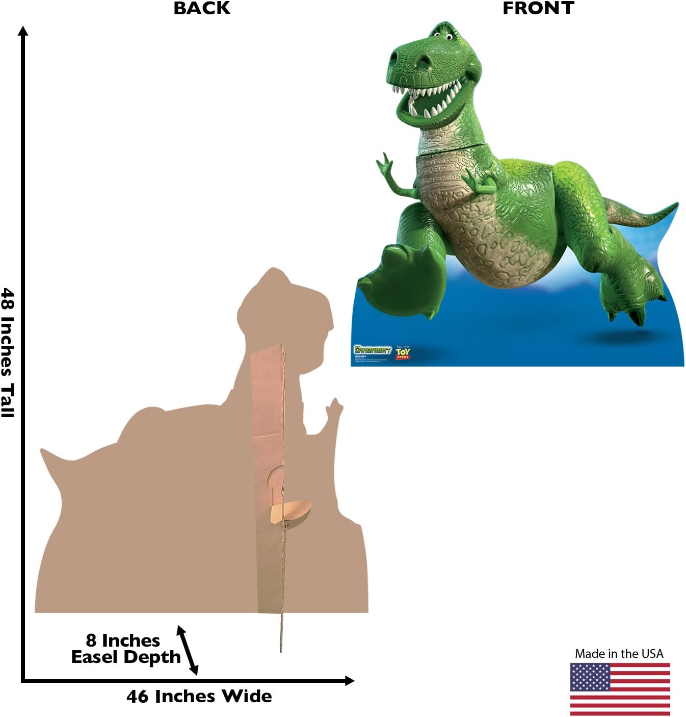 Cardboard People Rex – Soporte de cartón de tamaño real, Toy Story de Disney Pixar