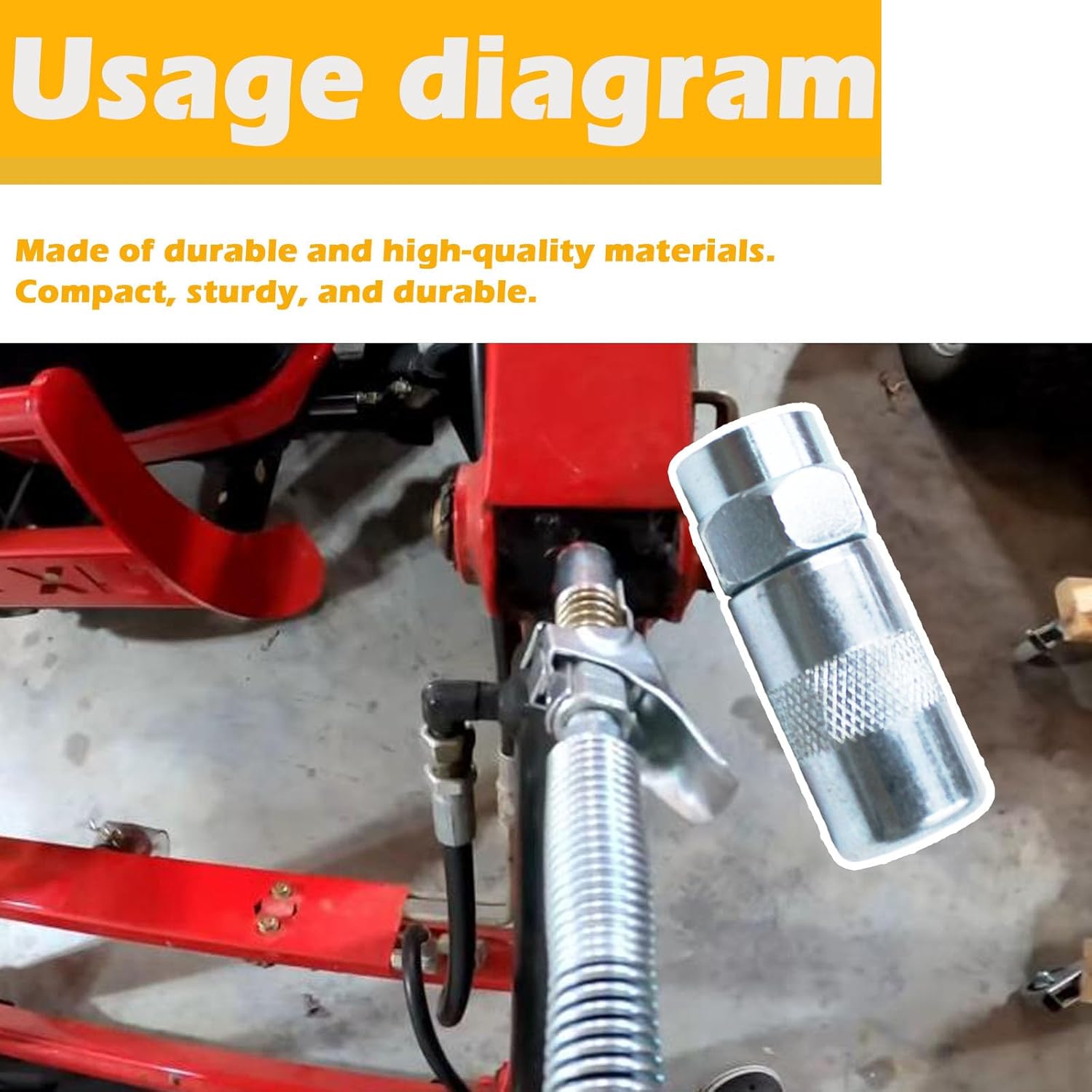 Repuesto para puntas de acoplador de pistola de grasa de alta presión Dewalt DCGG5701 con roscas NPT de 18″, se adapta a mangueras de grasa NPT