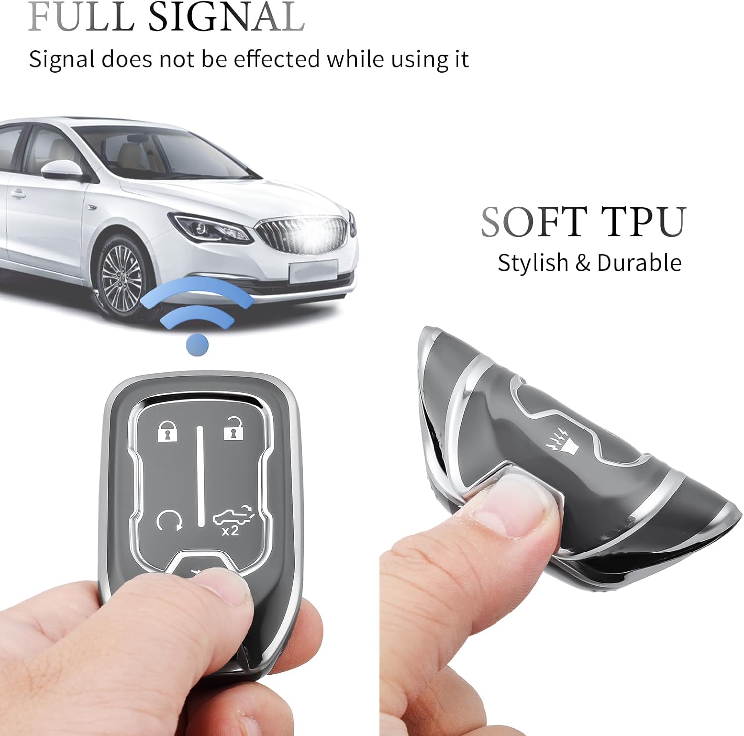 OFFCURVE Funda para llave de automóvil Dodge Jeep, funda para llave de automóvil para Dodge Charger Challenger Dart Journey Durango Grand Caravan
