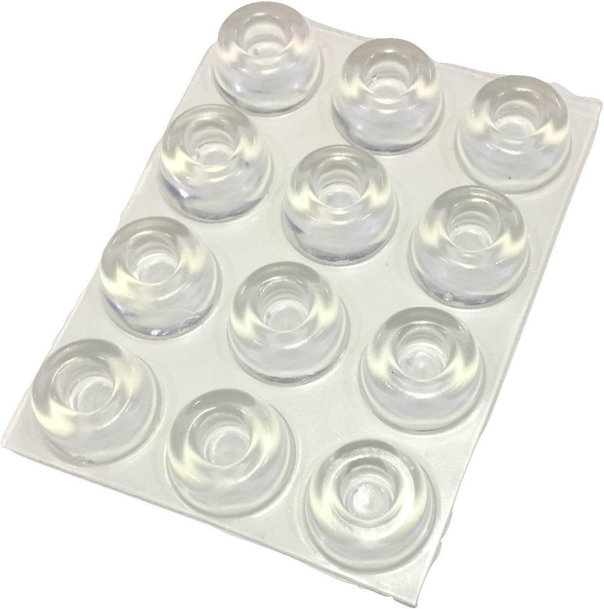 Parachoques autoadhesivos transparentes para pomos de puerta (paquete de 12)  Tapón de manija de puerta pequeña  Protectores de pared para puerta de