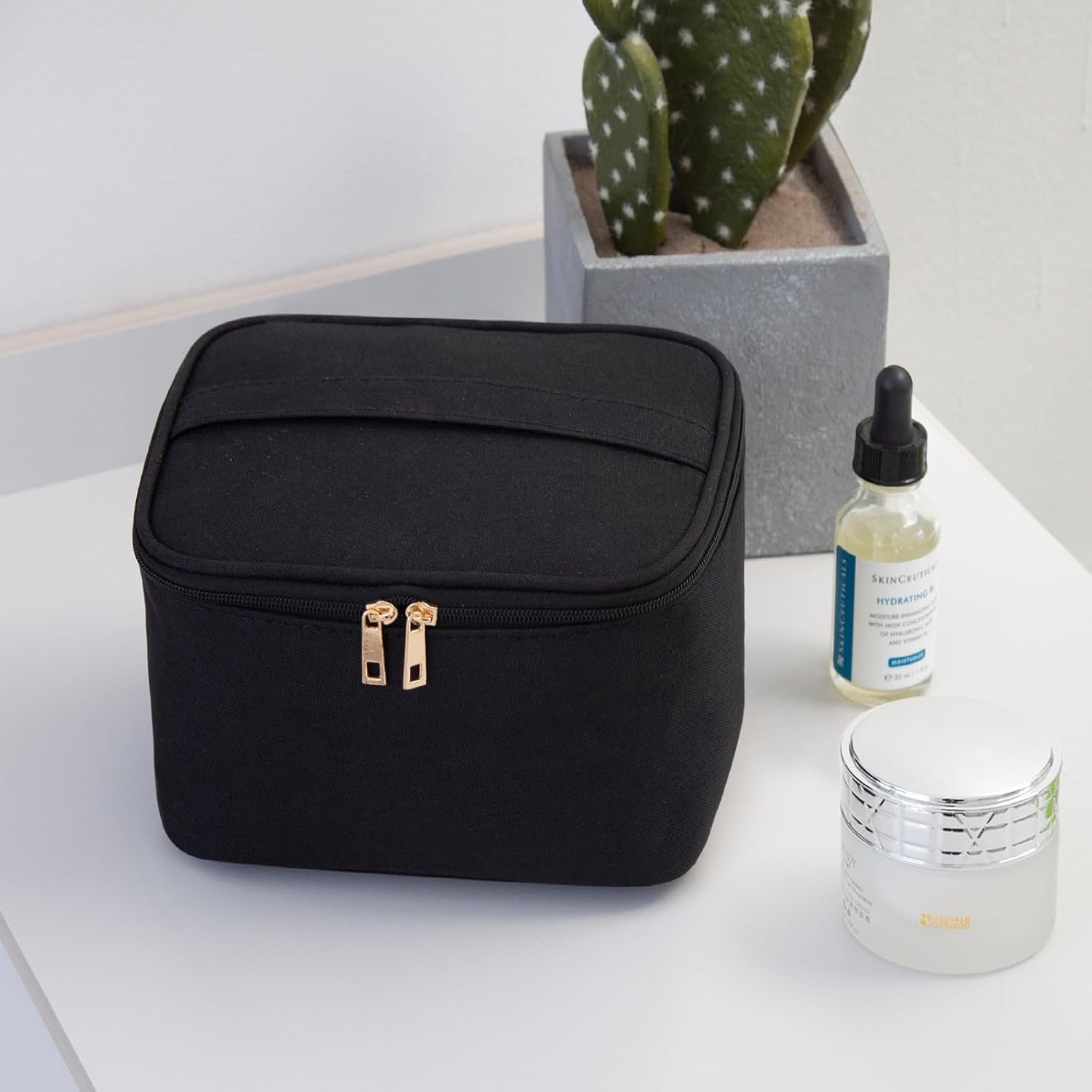 Estuche de maquillaje de viaje para mujeres, cosméticos, brochas de maquillaje, artículos de tocador, accesorios digitales, bolsa de almacenamiento,